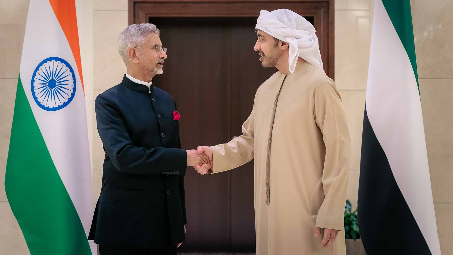 H.H. Sheikh Abdullah bin Zayed Al Nahyan, Deputy Prime Minister and Minister of Foreign Affairs, warmly welcomed Dr. Subrahmanyam Jaishankar, the External Affairs Minister of India, during their meeting in Abu Dhabi. Sheikh Abdullah congratulated Dr. Jaishankar on India's Republic Day, expressing well wishes for the country's ongoing progress and prosperity. Discussions centered on enhancing the strong friendship and strategic ties between the UAE and India, with a focus on bolstering cooperation in economic, commercial, investment, and cultural domains. The leaders also exchanged perspectives on various regional and global developments, underlining the importance of ongoing dialogue and collaboration in navigating shared challenges and opportunities. 