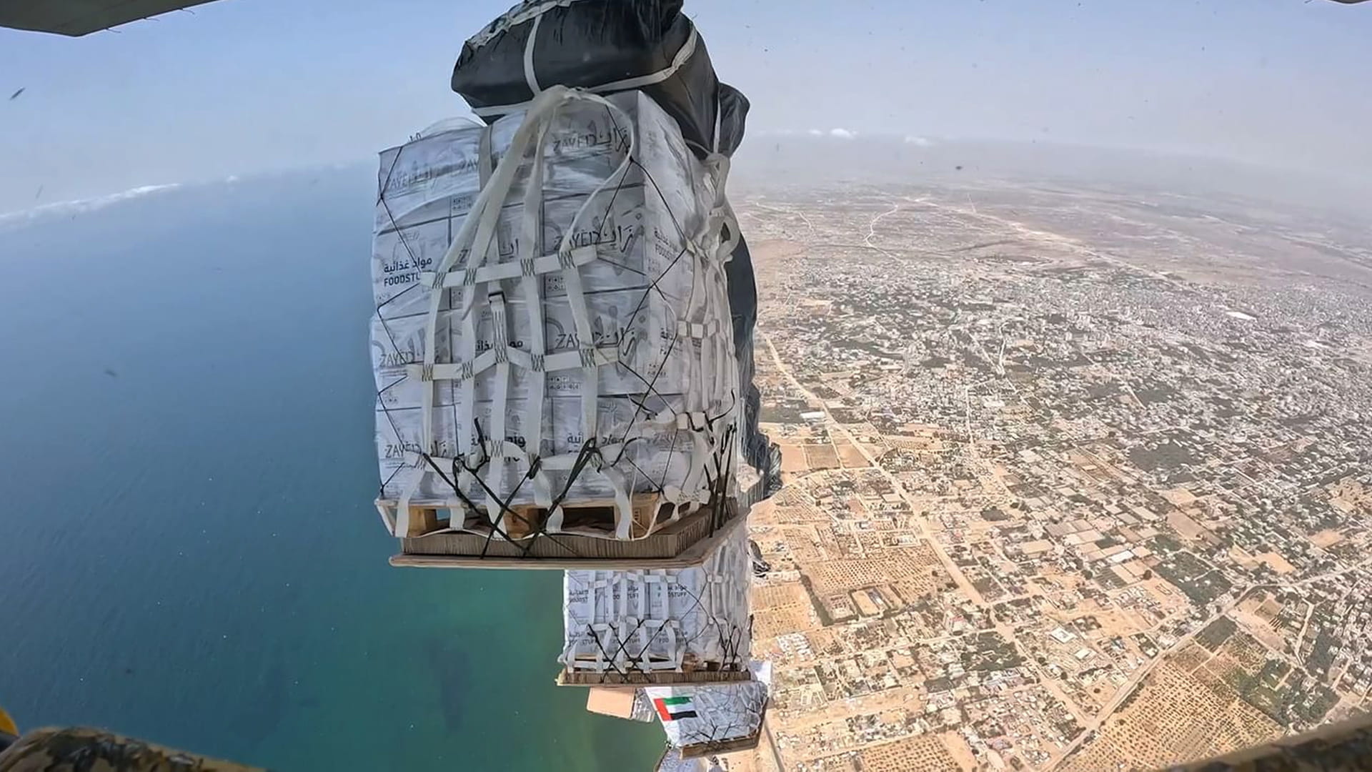 UAE delivers aid to Gaza via airdrops and 58 relief trucks