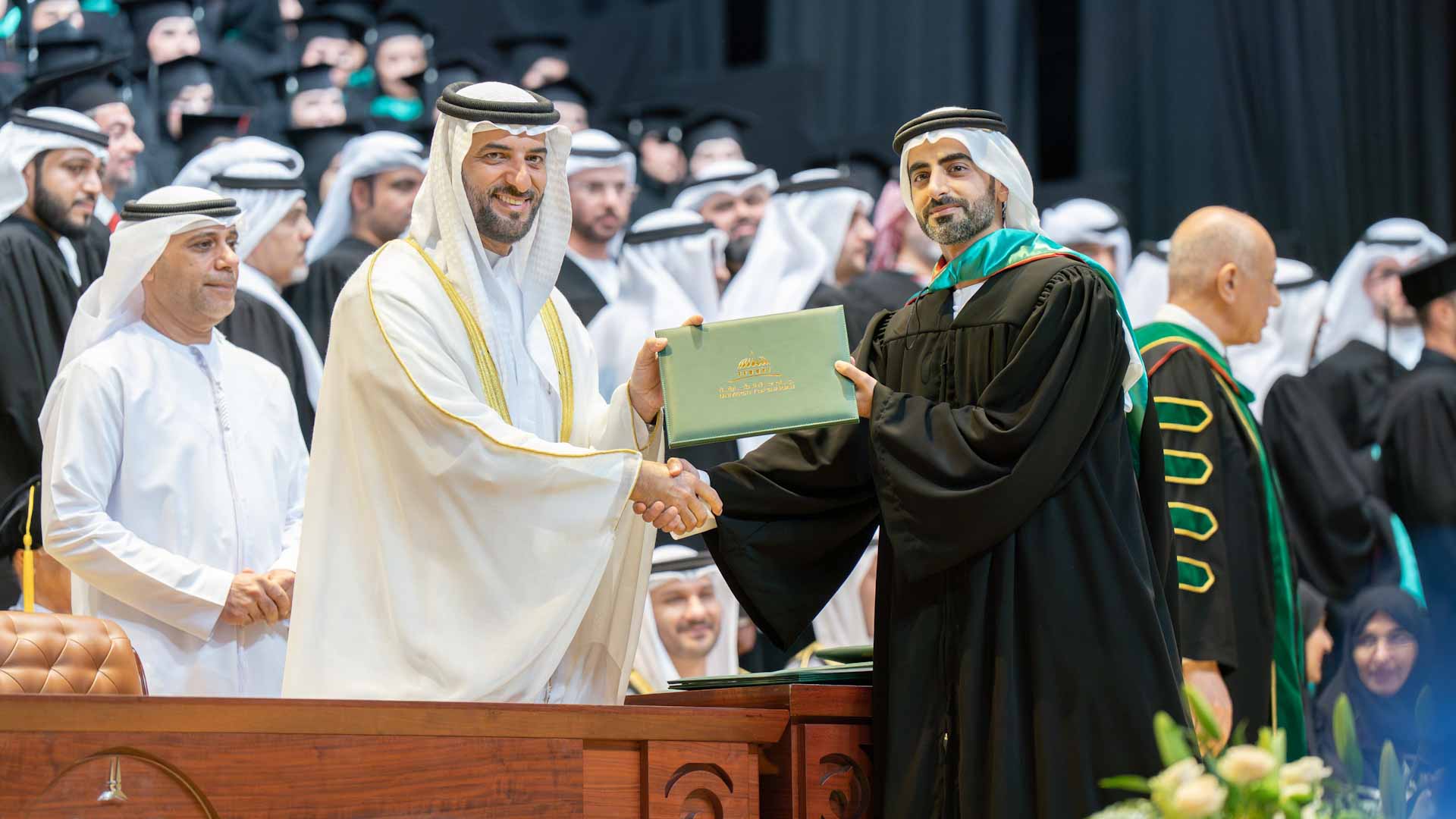 Sultan bin Ahmed attends UOS postgraduate graduation ceremony
