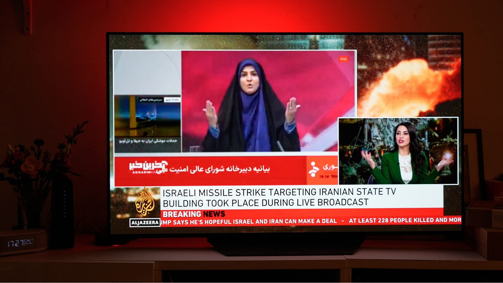 Israel attacks Iranian Broadcasting HQ