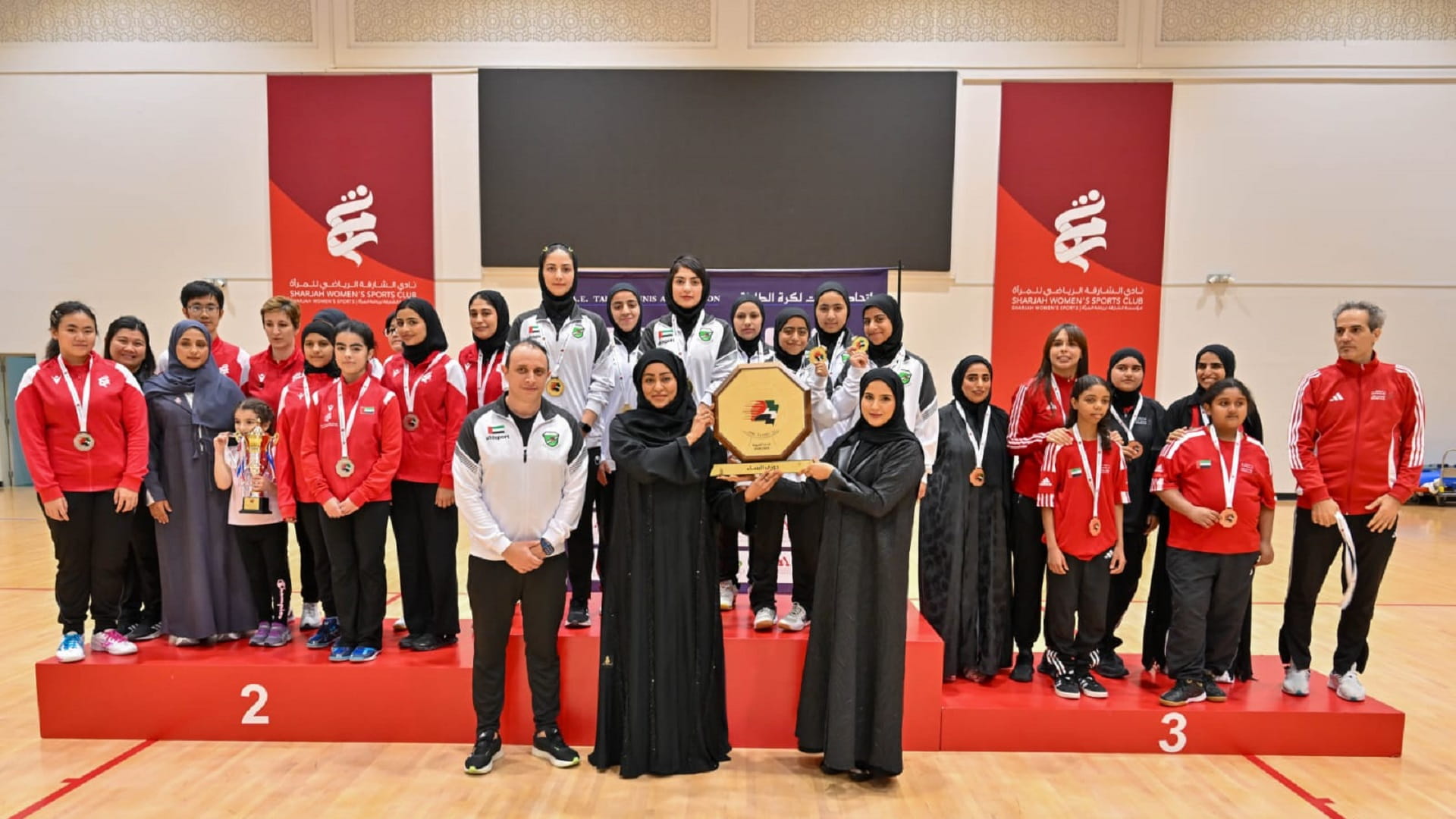 Sharjah Women's Club ranks second in the UAE Table Tennis League 