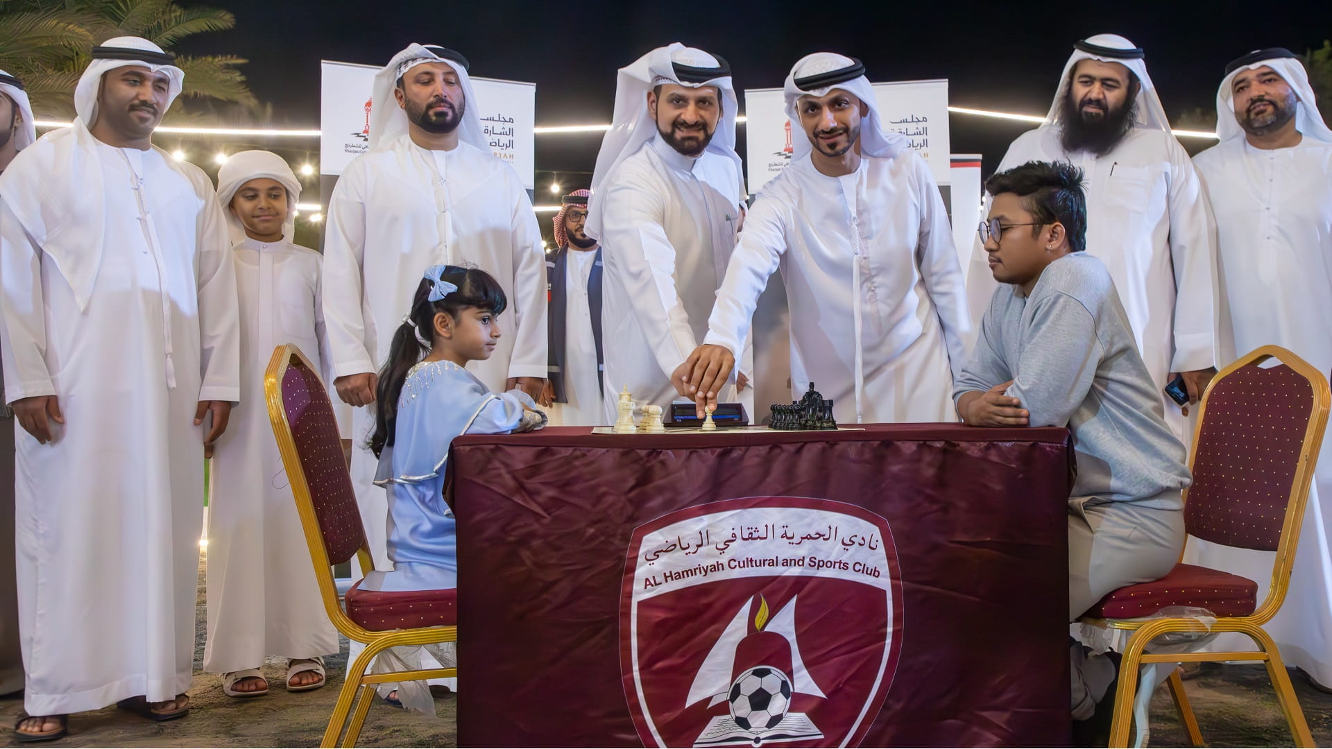 Khaled Al Qasimi attends Al Hamriyah Blitz Chess Championship 