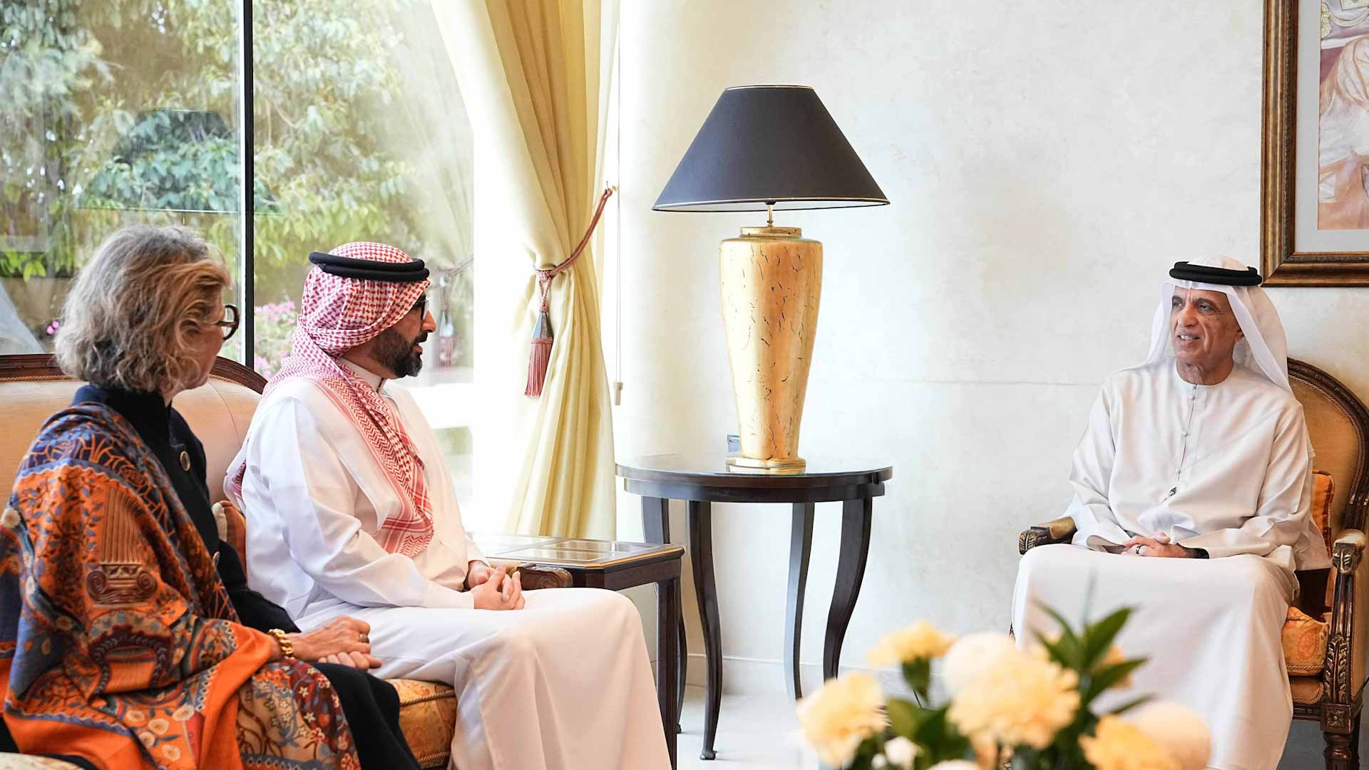 Saud bin Saqr receives Chairman of Kempinski Hotels 