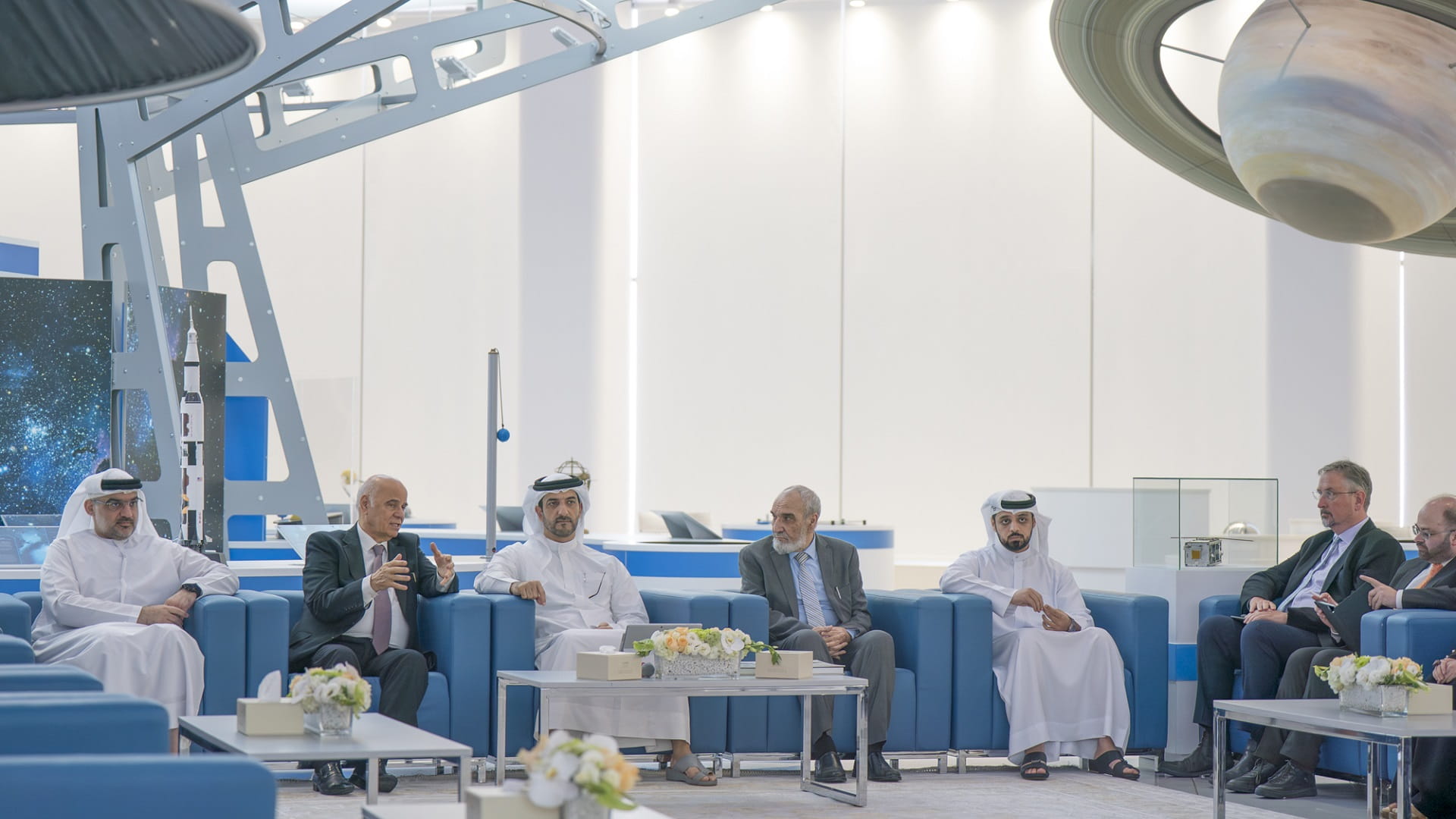 Image for the title: Sultan bin Ahmed Al Qasimi reviews Al Qasimi optical observatory  