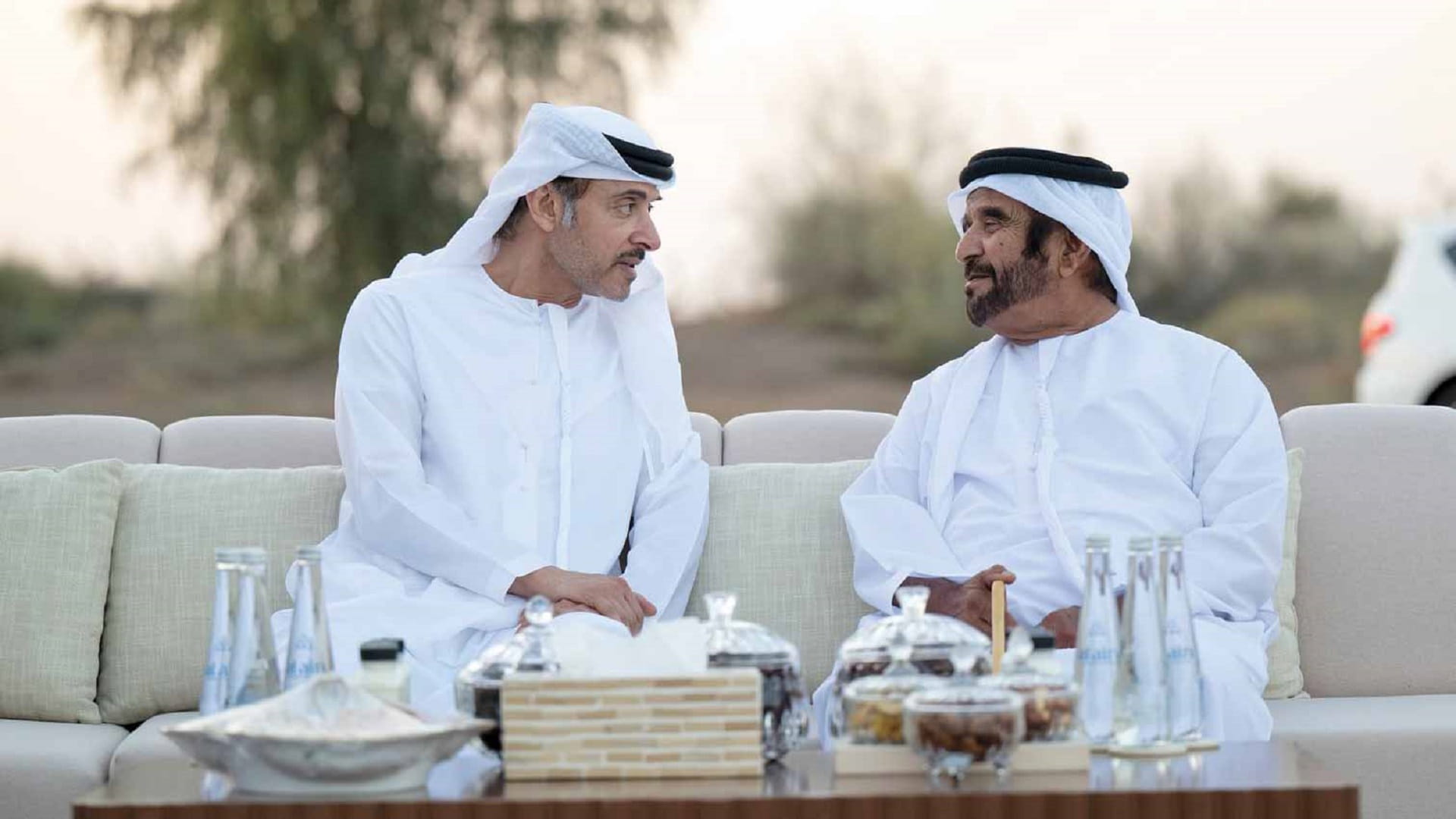 Hazza bin Zayed visits Saif bin Mohammed on occasion of Ramadan 