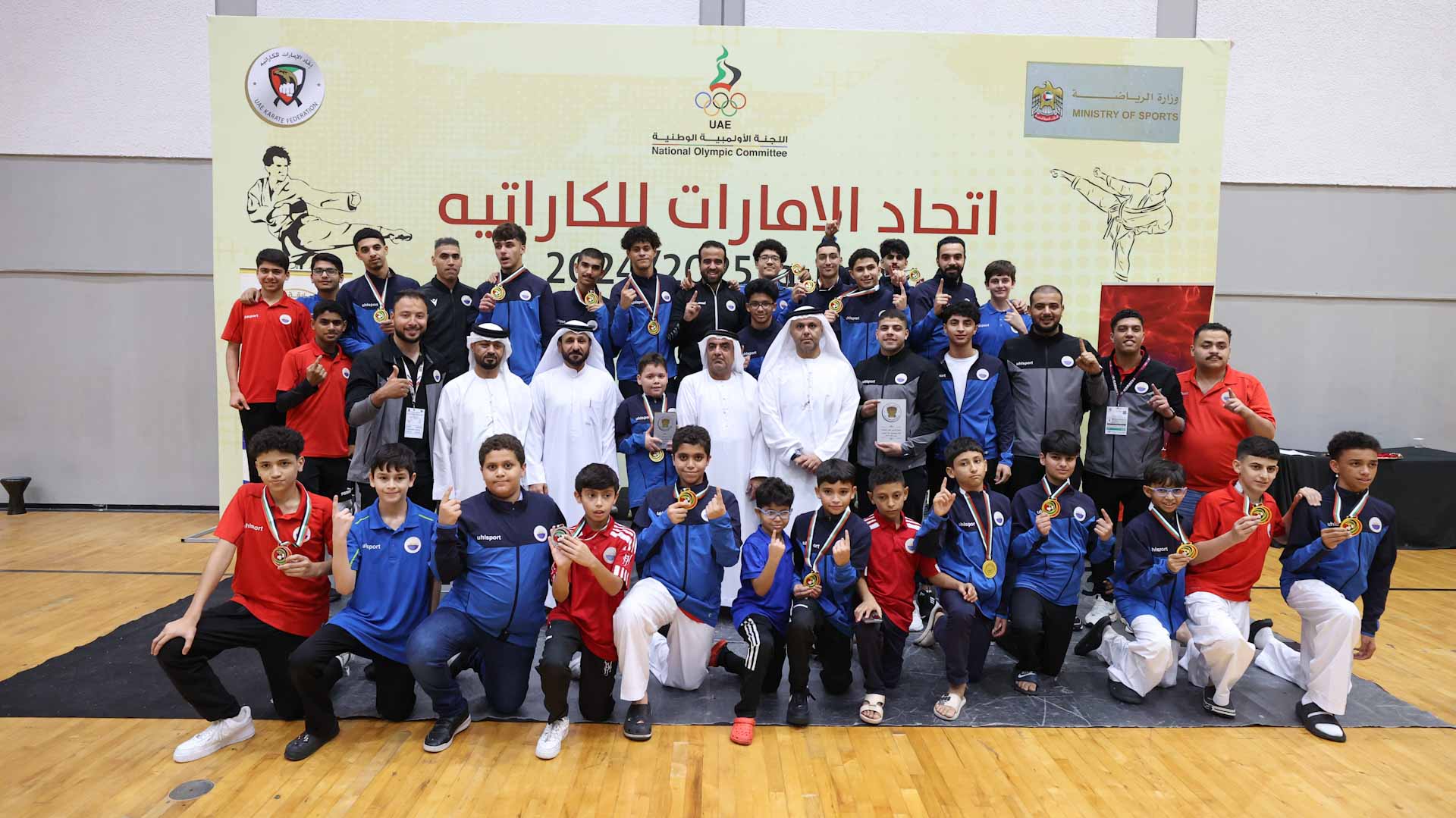 نادي الشارقة يتُوج بدرع الدوري العام للكاراتيه للشباب والأشبال  