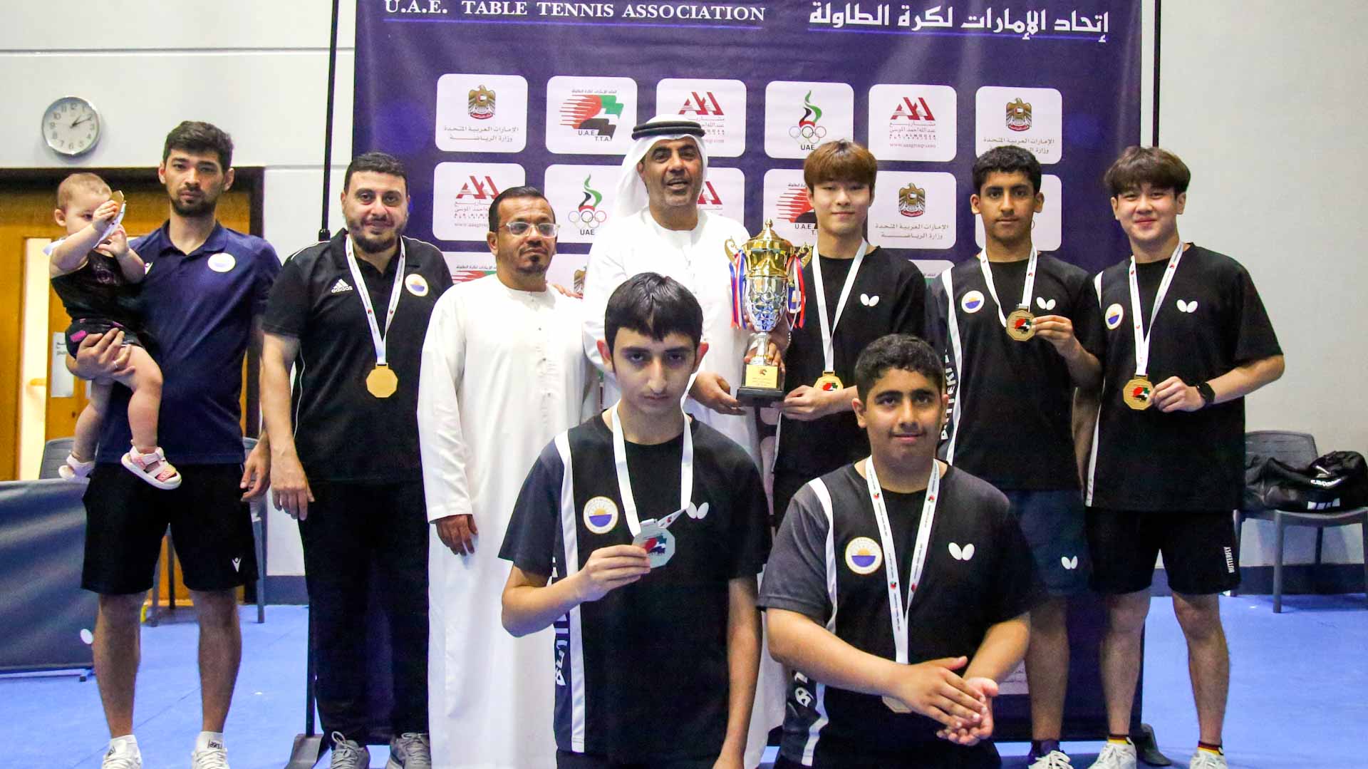 نادي الشارقة يحقق الدوري الذهبي لكرة الطاولة للناشئين  