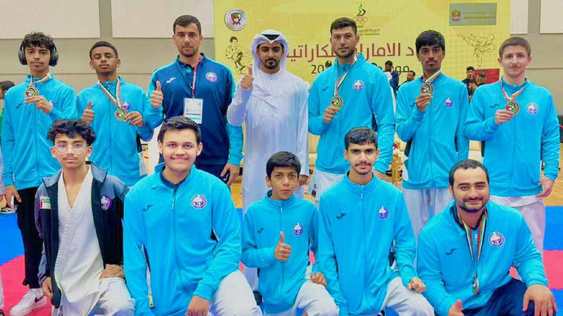نادي الذيد يحصد المركز الثاني والثالث في "الدوري العام للكاراتيه" 