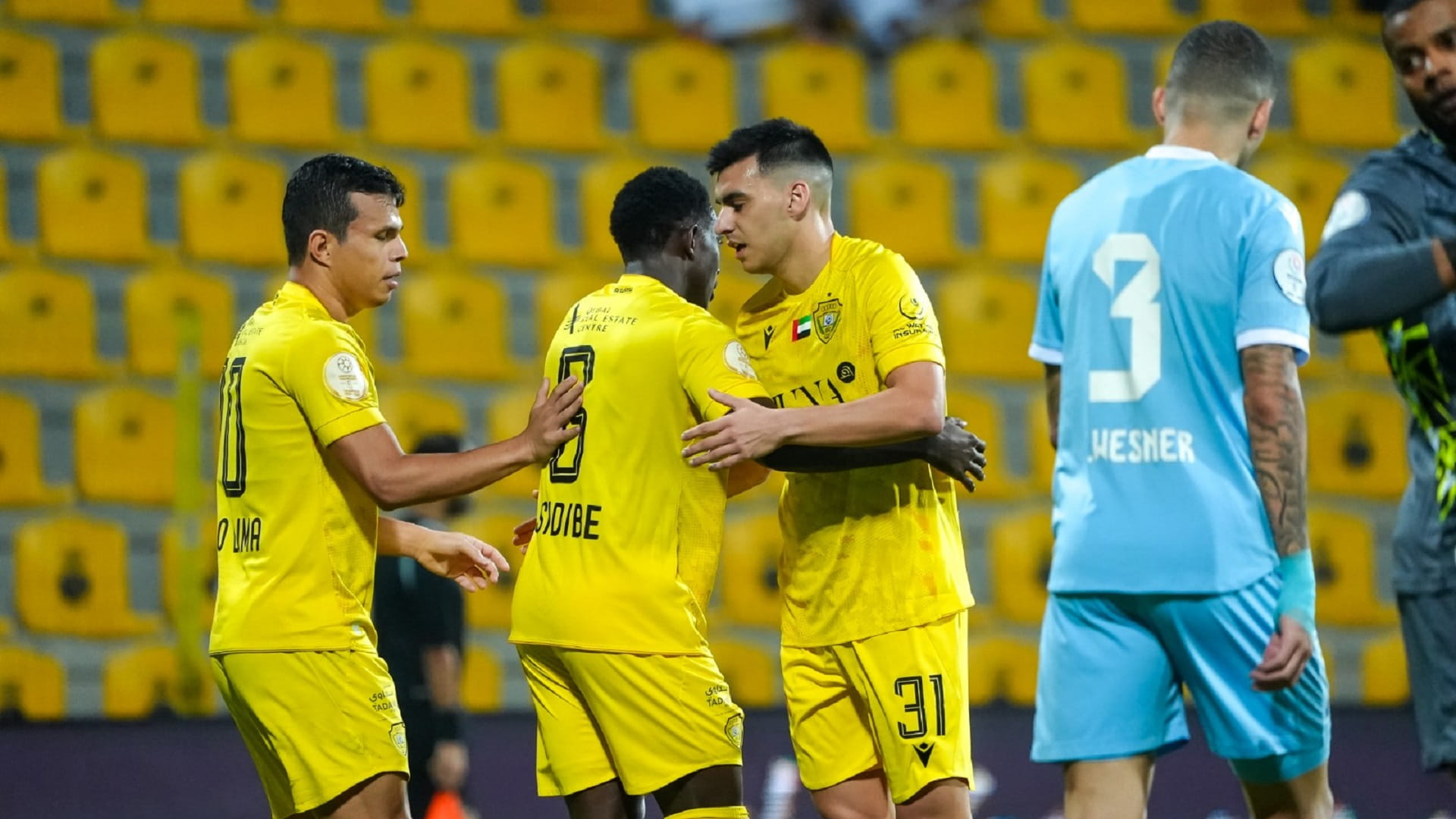 الوصل يتخطى بني ياس ويرتقي إلى وصافة دوري أدنوك للمحترفين 