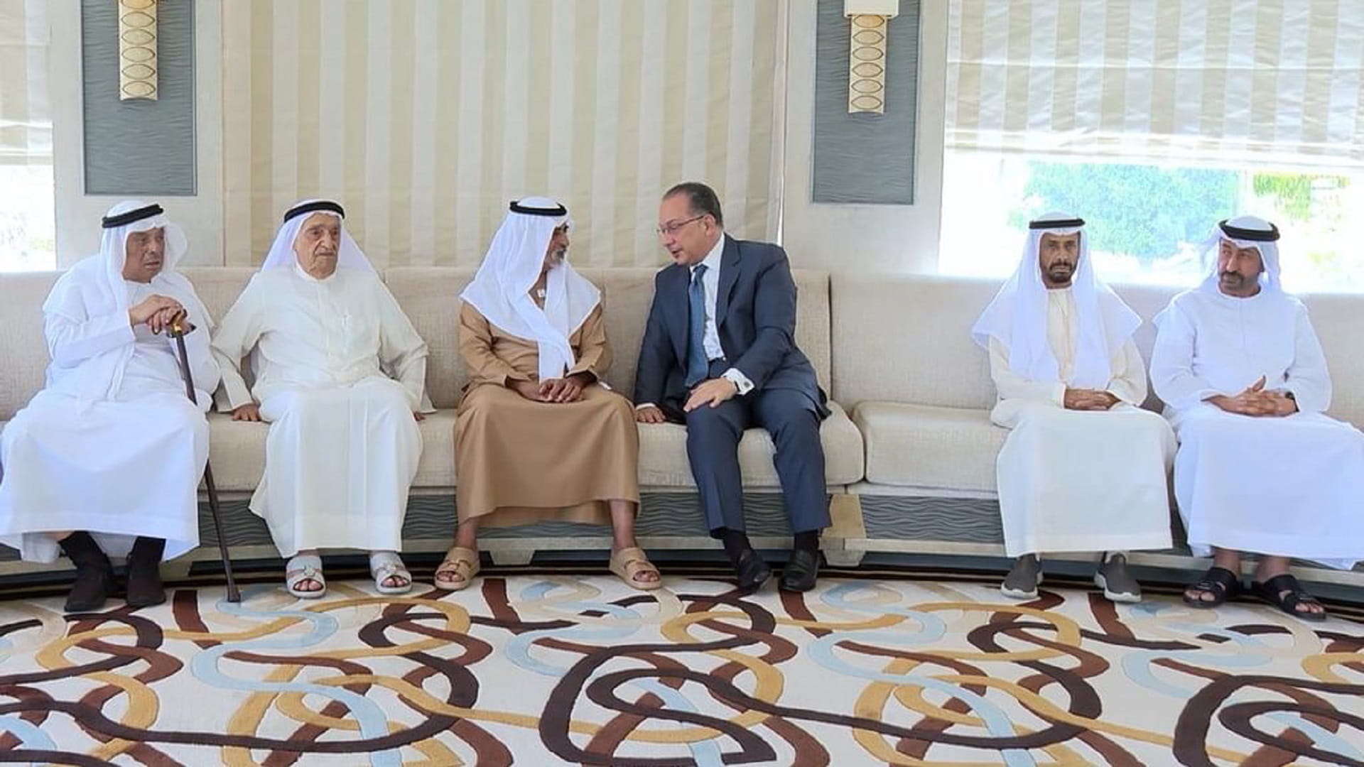 Nahyan bin Mubarak receives outgoing Egyptian ambassador