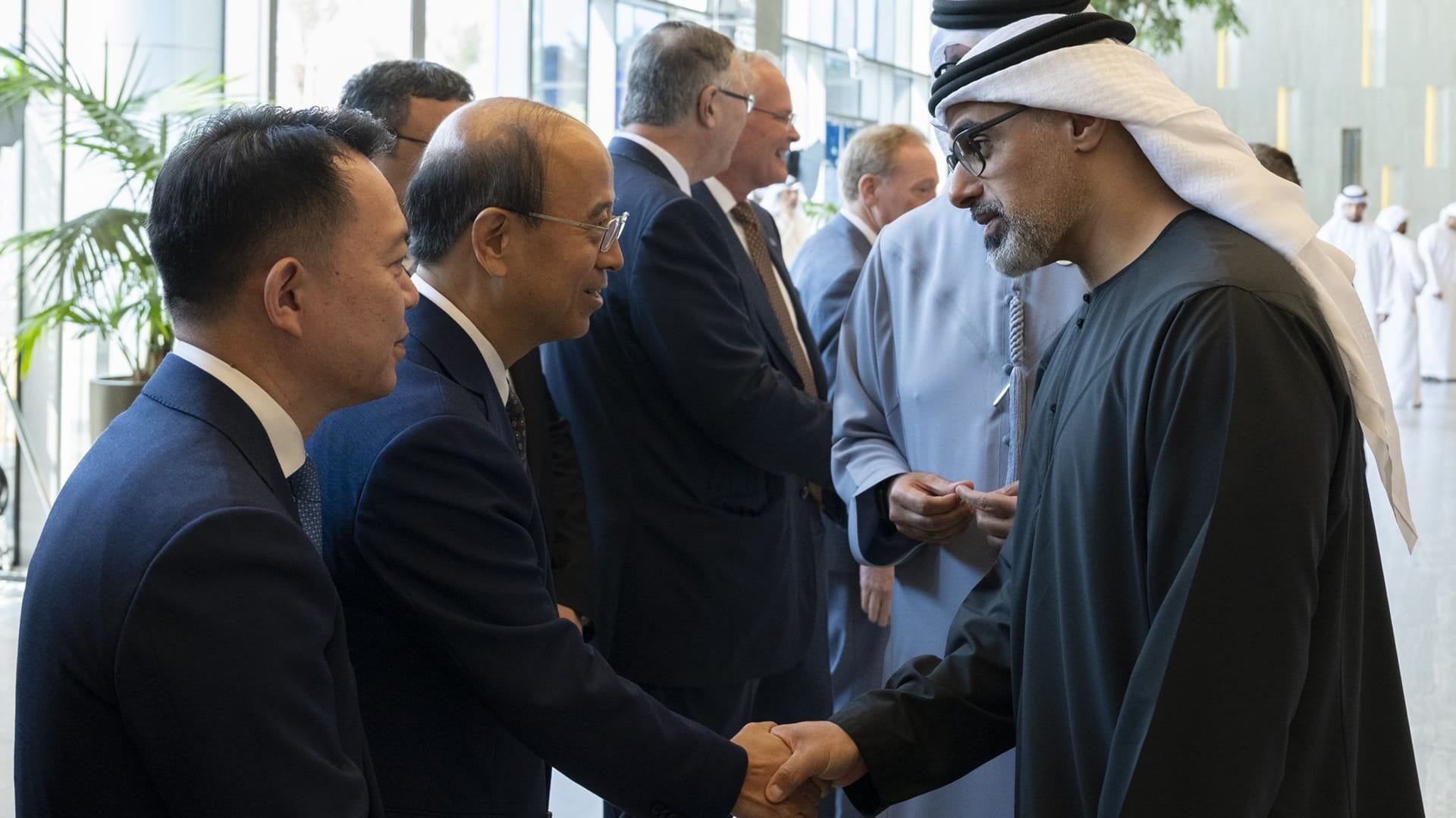 Khaled bin Mohamed meets leaders in energy, AI, sustainability