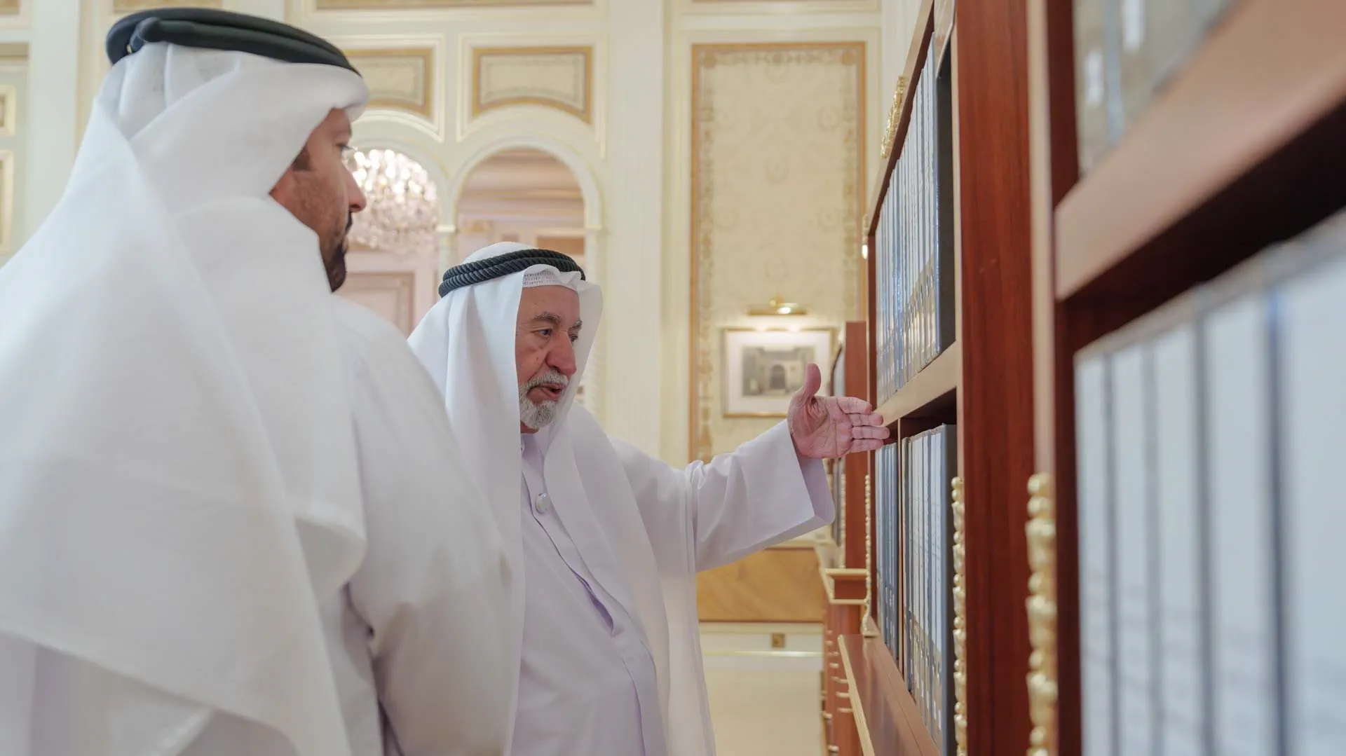 Part of Sharjah Ruler book shelf