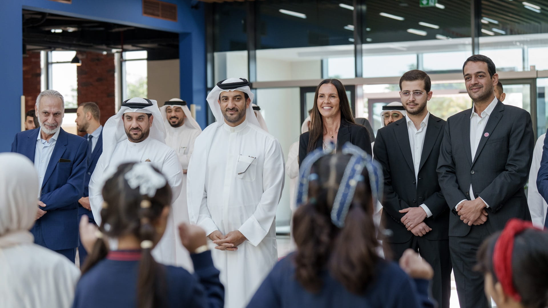 Sultan bin Ahmed at the inauguration of the School