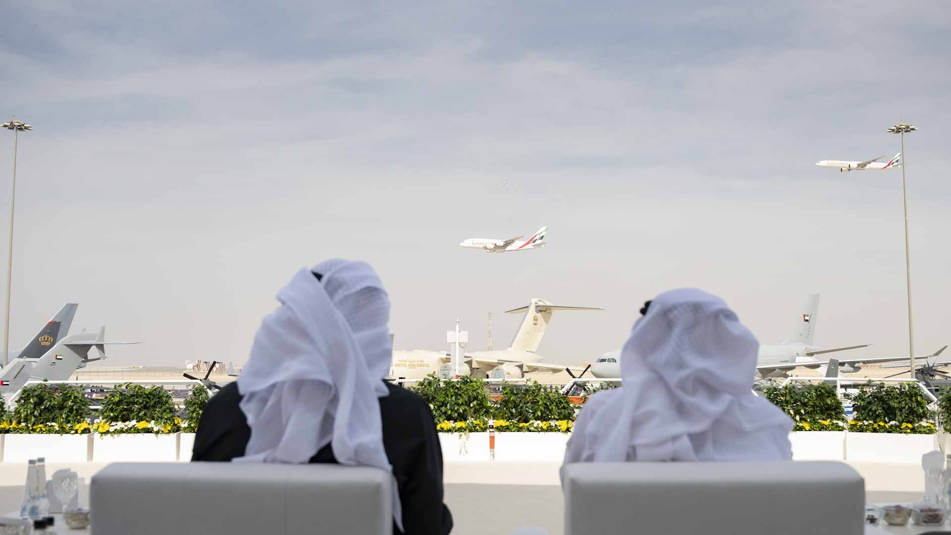 Abu Dhabi and Dubai CPs attend Dubai Airshow 2025 aerial display
