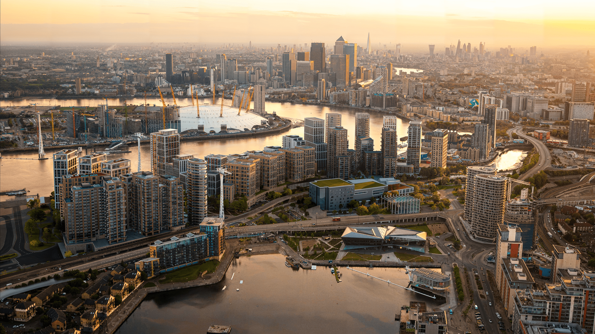 the Royal Docks area in London