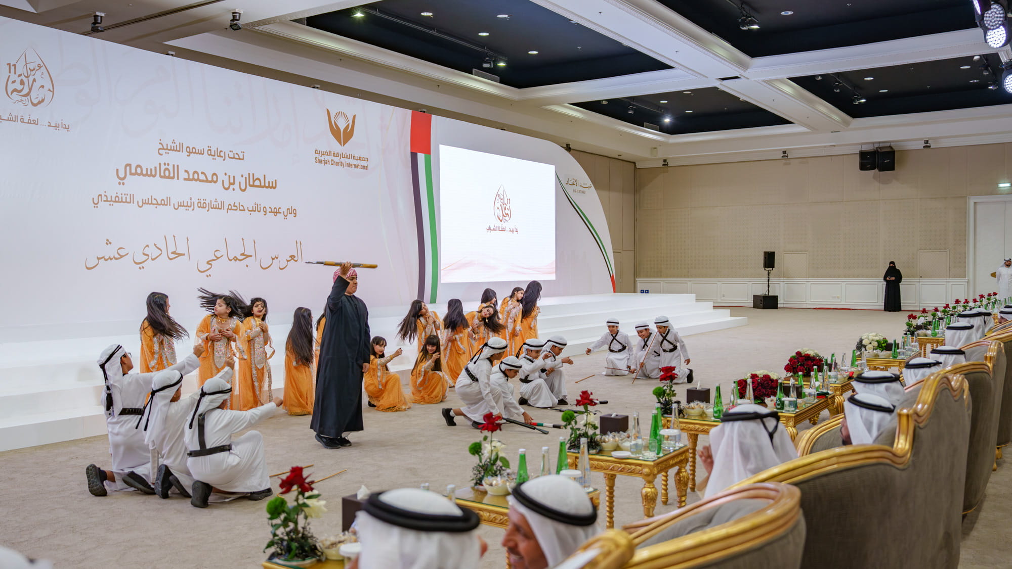 سلطان بن أحمد يشهد حفل العرس الجماعي الـ11 لجمعية الشارقة الخيرية