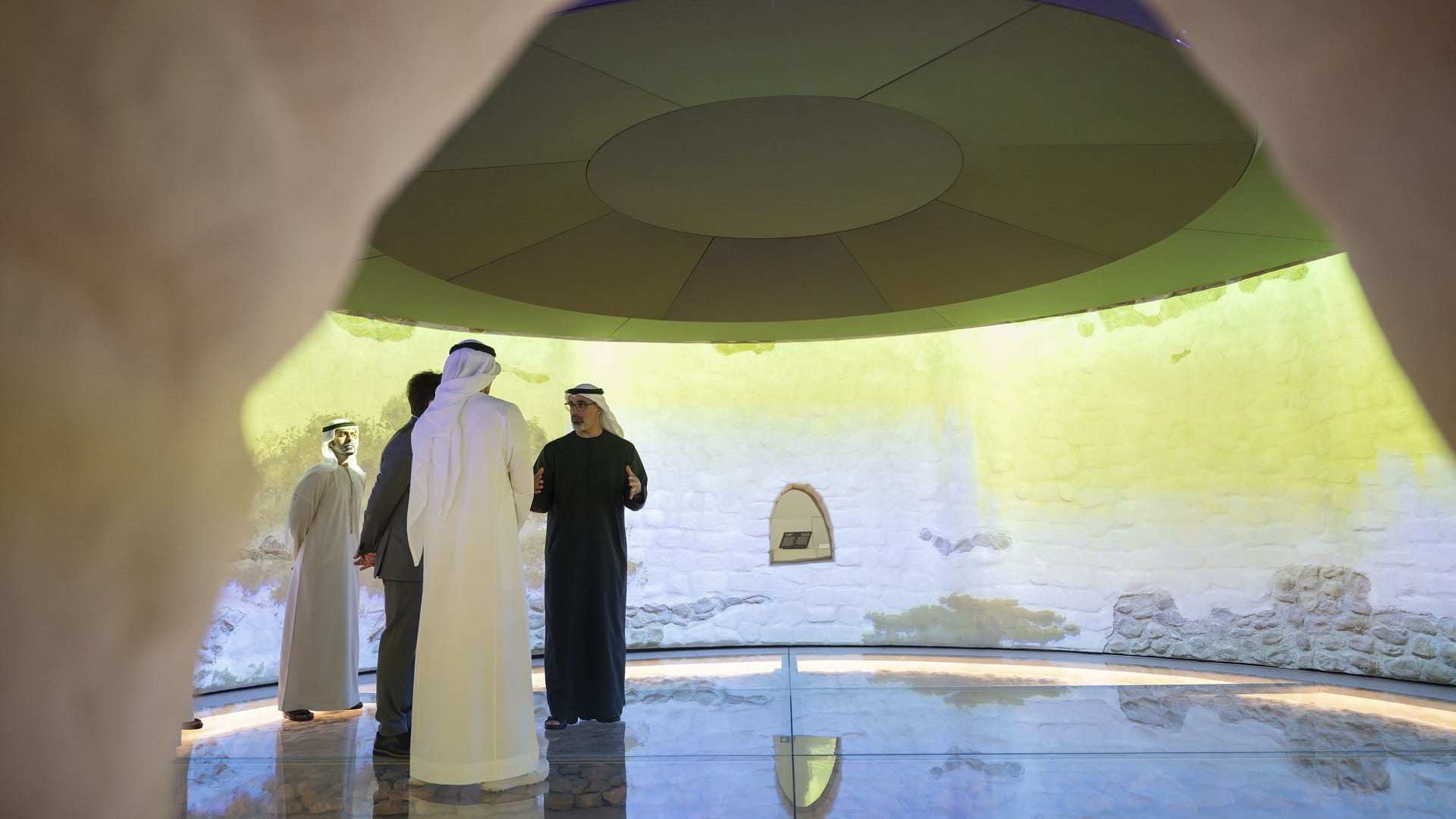Khaled bin Mohamed reviews progress at Zayed National Museum