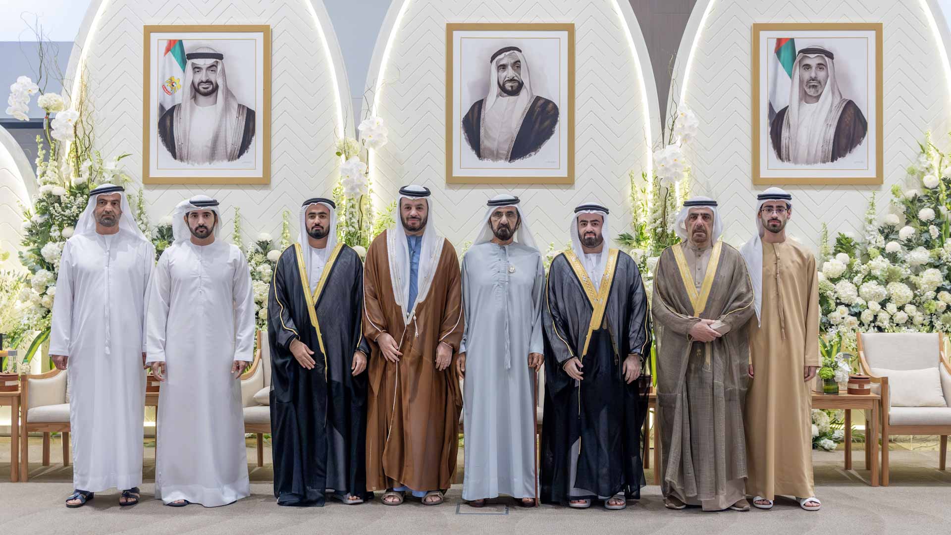 محمد بن راشد يحضر حفل استقبال بمناسبة زفاف نجلي فيصل البناي