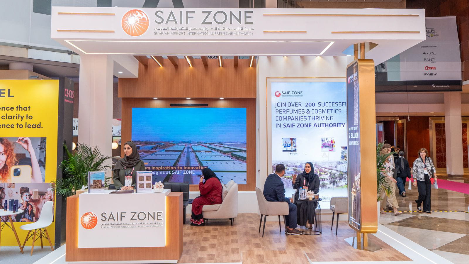 SAIF Zone highlights advantages at Beautyworld Middle East 