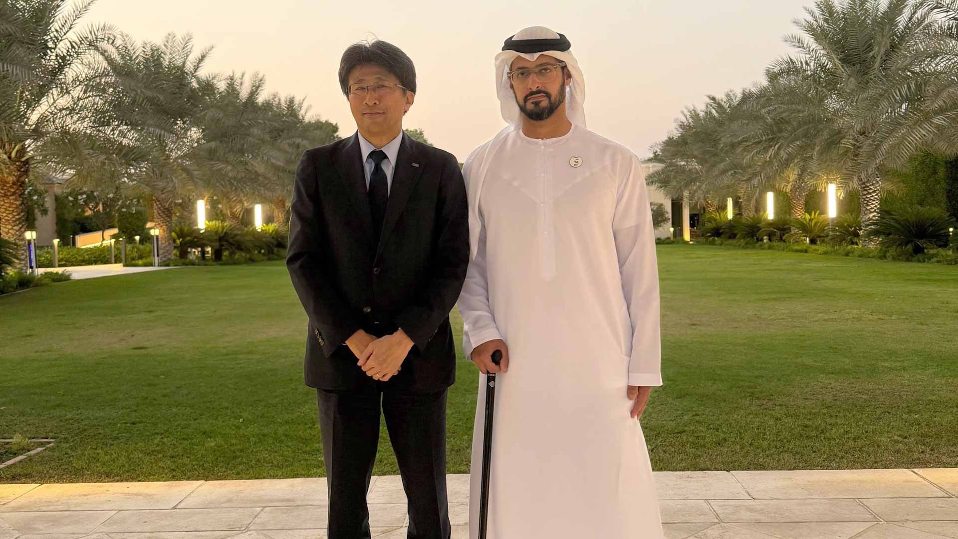 زايد بن حمدان بن زايد يبحث تعزيز التعاون مع "ميزوهو" المالية 