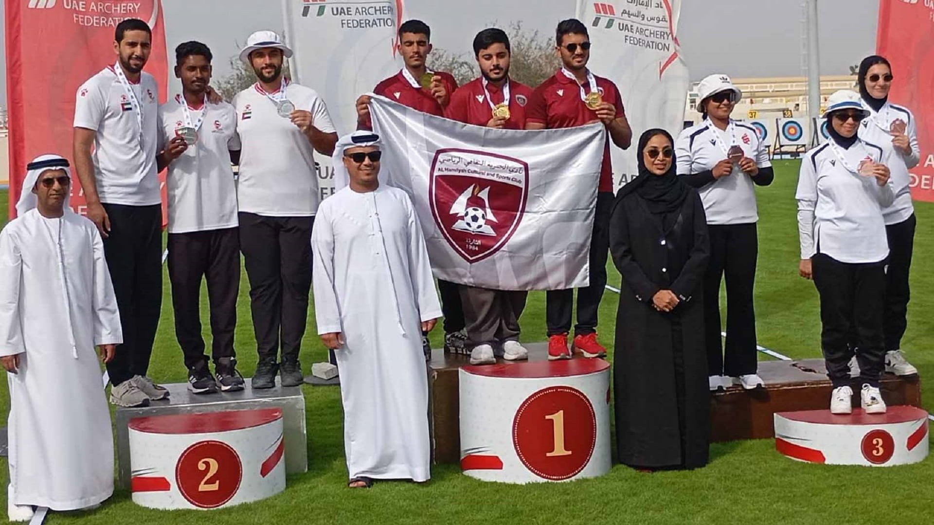 قوس وسهم الحمرية يحصد ذهبيتين وفضية في رابع جولات دوري الإمارات 