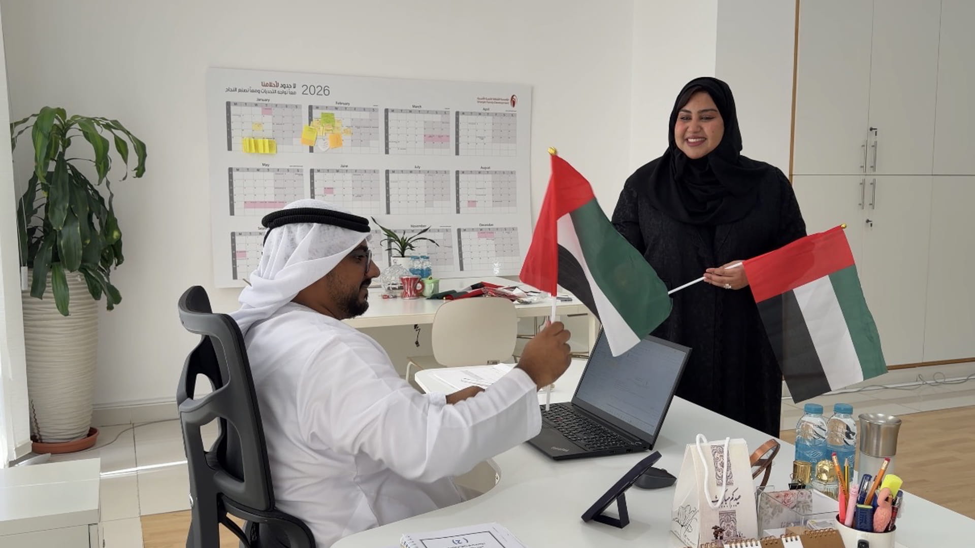 Sharjah Family Dev. promotes belonging through UAE flag drive