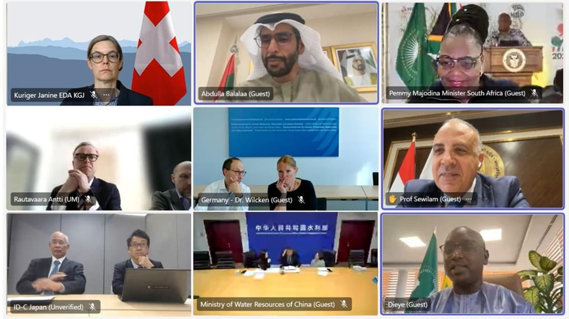 الإمارات تعقد اجتماعاً لممثلي رئاسة حوارات المؤتمر الأممي للمياه