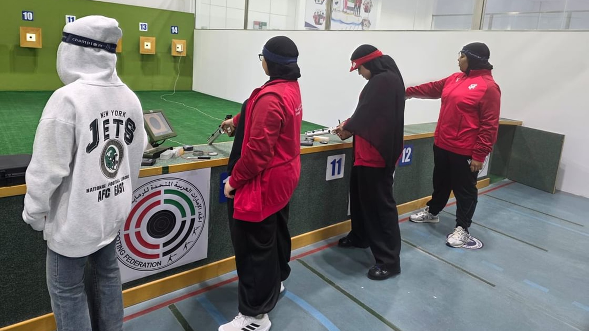 Image for the title: Sharjah Club hosts 10-metre rifle and pistol shooting talent camp 