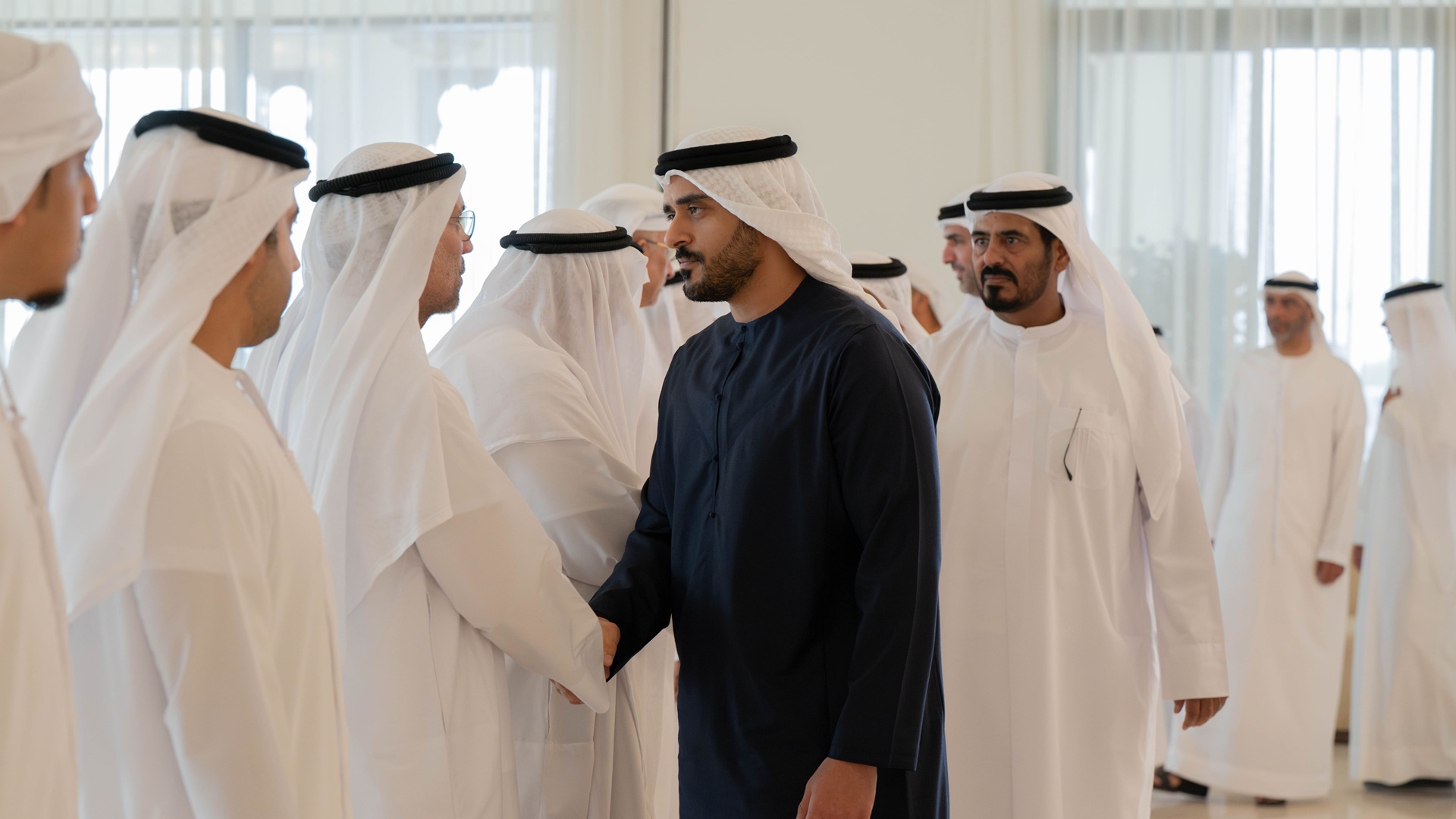 Image for the title: Zayed bin Mohamed bin Zayed offers condolences in Abu Dhabi 