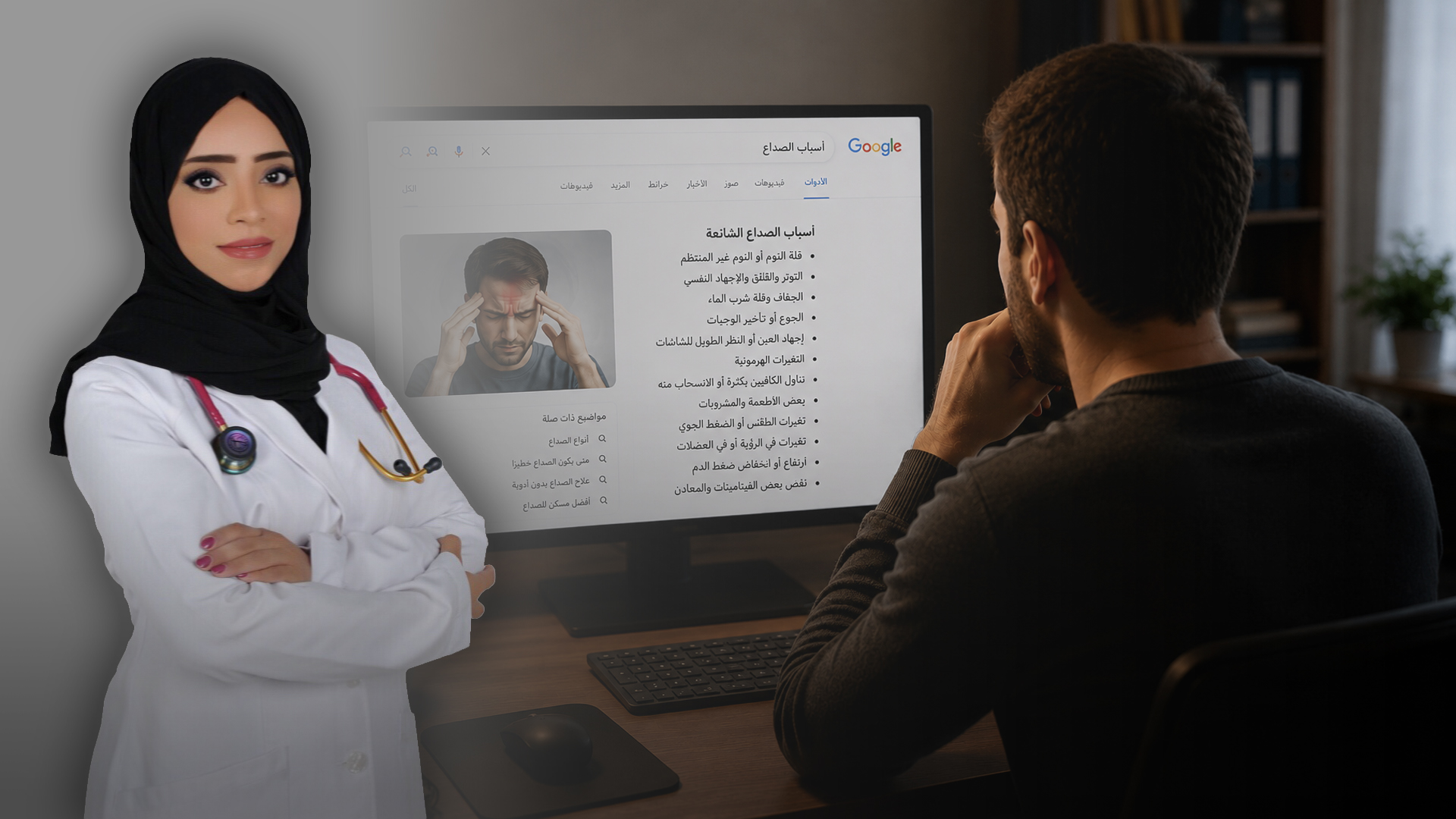  بين الإنترنت والطبيب.. أين نبحث عن الإجابة؟  بدأ الأمر بصداع بسيط، فتح هاتفه، وكتب في محرك البحث "أسباب الصداع" وخلال دقائق قليلة، وجد نفسه يتنقل بين عشرات المواقع ومئات المقاطع القصيرة؛ من الصداع الناتج عن قلة النوم، إلى نقص بعض الفيتامينات، ثم ارتفاع ضغط الدم، وصولاً إلى أمراض نادرة وخطيرة، وبعد نصف ساعة من البحث، لم يعد الصداع هو المشكلة الوحيدة، بل أصبح الخوف نفسه عرضاً جديداً يضاف إلى القائمة.  هذا المشهد يتكرر يومياً مع الملايين حول العالم، ففي عصر أصبحت فيه المعلومة على بُعد ضغطة زر، لم يعد الإنترنت مجرد مصدر للمعرفة، بل أصبح بالنسبة للكثيرين «الطبيب الأول» الذي يلجأون إليه قبل زيارة العيادة.  والسؤال هنا ليس: هل نبحث عن المعلومات الصحية عبر الإنترنت أم لا؟ فالإنترنت أصبح جزءاً من حياتنا، ومن الطبيعي أن نلجأ إليه عندما نشعر بعرض جديد، أو نتلقى تشخيصاً لا نعرف عنه الكثير، بل السؤال الأهم هو: متى يكون البحث مفيداً، ومتى يتحول من وسيلة للوعي إلى مصدر للقلق أو التشخيص الخاطئ؟  لا شك أن سهولة الوصول إلى المعلومات الطبية تعد من أهم مزايا العصر الحديث. فالمريض اليوم يستطيع أن يتعلم عن مرضه، ويفهم أهمية الفحوصات التي يجريها، ويتعرف إلى عوامل الخطورة وطرق الوقاية، ويذهب إلى موعده الطبي وهو أكثر قدرة على طرح الأسئلة وفهم الخطة العلاجية.  وهذا بحد ذاته تطور إيجابي؛ لأن المريض الواعي بحالته الصحية غالباً ما يكون أكثر مشاركة في قرارات علاجه وأكثر قدرة على الالتزام بالتوصيات الطبية، لكن المشكلة تبدأ عندما تتحول المعلومة إلى تشخيص، والاحتمال إلى يقين، والعرض الواحد قد يكون له عشرات من الاحتمالات.   إن الطب لا يعمل بالطريقة التي تعمل بها محركات البحث، فعندما نكتب "صداع" مثلاً، تظهر أمامنا قائمة طويلة من الأمراض التي قد تصاحب الصداع، لكن الطبيب لا يسأل فقط: هل لديك صداع؟  بل يسأل: متى بدأ؟ هل ظهر فجأة أم تدريجياً؟ أين يقع الألم؟ وما شدته؟ هل يتكرر؟ هل يصاحبه قيء أو حرارة أو اضطراب في الرؤية؟ هل هناك إصابة سابقة؟ ما عمر المريض؟ وما الأمراض التي يعاني منها؟ وما الأدوية التي يتناولها؟ فكل إجابة قد تغير الاحتمالات.  فالصداع قد يحدث بسبب الجفاف، أو قلة النوم، أو التوتر، أو إجهاد العينين، أو الصداع النصفي، وقد يرتبط أحياناً بأسباب أخرى تحتاج إلى تقييم. والسعال قد يكون نتيجة عدوى فيروسية بسيطة، أو حساسية، أو ربو، أو ارتجاع في أحماض المعدة، أو أسباب أخرى.   أما الدوخة، وهي من أكثر الكلمات التي يبحث عنها الناس، فقد تعني أشياء مختلفة تماماً من شخص إلى آخر؛ فهناك من يقصد بها الشعور بأن المكان يدور، ومن يقصد عدم الاتزان، ومن يصف بها الشعور بقرب الإغماء.  وهنا تكمن إحدى أهم الفروق بين البحث الإلكتروني والتقييم الطبي: الإنترنت يتعامل غالباً مع الكلمة التي نكتبها، بينما الطبيب يحاول فهم ما الذي تعنيه هذه الكلمة بالنسبة إلى هذا المريض تحديداً.  لماذا يقودنا البحث أحياناً إلى أسوأ الاحتمالات؟  هناك سبب بسيط: الأمراض النادرة والخطيرة موجودة بالفعل في المحتوى الطبي، لأنها جزء من الاحتمالات الممكنة، لكنها ليست بالضرورة الاحتمالات الأكثر شيوعاً. فعندما يبحث شخص عن عرض واحد بمعزل عن بقية الصورة، قد يجد المرض البسيط والمرض الخطير في الصفحة نفسها، من دون أن يمتلك الأدوات الطبية التي تساعده على تقدير أيهما أكثر احتمالاً.  وفي الطب، لا يعتمد التشخيص على وجود عرض واحد فقط، بل على مجموعة متكاملة من المعلومات: العمر، والجنس، والتاريخ المرضي والعائلي، والأدوية، ومدة الأعراض، وطبيعتها، والفحص السريري، وأحياناً التحاليل أو الأشعة.  ولهذا قد يدخل شخص إلى الإنترنت بحثاً عن تفسير لألم بسيط، ثم يخرج مقتنعاً بأنه يعاني مرضاً خطيراً.  وقد يؤدي البحث المتكرر عن الأعراض لدى بعض الأشخاص إلى زيادة القلق الصحي؛ فكلما قرأ الشخص أكثر، أصبح أكثر انتباهاً إلى الأحاسيس الطبيعية في جسده. نبضة عابرة، أو شد عضلي بسيط، أو دوخة لثوانٍ قد تصبح موضع مراقبة مستمرة، ثم يبدأ البحث من جديد، فتزداد المخاوف بدلاً من أن تقل.  وهكذا ندخل أحياناً في دائرة: عرض بسيط، ثم بحث، ثم خوف، ثم مراقبة مفرطة للجسم، ثم ملاحظة أعراض أكثر، ثم بحث جديد.  التشخيص الذاتي.. عندما يصبح البحث قراراً علاجياً  من أكثر الظواهر انتشاراً في السنوات الأخيرة "التشخيص الذاتي"، حيث يحدد الشخص مرضه بنفسه اعتماداً على ما قرأه أو شاهده، ثم يتعامل مع هذا التشخيص وكأنه حقيقة مؤكدة، والأكثر خطورة أن ينتقل الأمر من التشخيص الذاتي إلى العلاج الذاتي.  فقد يبدأ البعض بتناول أدوية أو مكملات غذائية، أو يوقفون دواء وصفه الطبيب، أو يغيرون جرعته، بناءً على تجربة شخص آخر أو مقطع شاهدوه على وسائل التواصل الاجتماعي.  لكن الدواء الذي كان مناسباً لشخص ما قد يكون غير مناسب لآخر، فالعمر، والحمل، ووظائف الكلى والكبد، والحساسية، والأمراض المزمنة، والتداخلات بين الأدوية كلها عوامل قد تغير سلامة العلاج وجرعته.  وحتى المكملات الغذائية التي تبدو "طبيعية" ليست بالضرورة خالية من المخاطر؛ فقد تتداخل بعض المكملات مع الأدوية، وقد يؤدي الإفراط في بعضها إلى آثار جانبية، أو إلى تراكم مستويات غير مناسبة في الجسم.  لذلك فالسؤال الصحيح قبل تناول أي علاج ليس فقط: هل أفاد غيري؟ بل: هل هو مناسب لي أنا؟  مقاطع الأطباء على وسائل التواصل  إن وسائل التواصل الاجتماعي ليست عدواً للصحة، بل يمكن أن تكون أداة قوية لنشر الوعي إذا استُخدمت بطريقة صحيحة، فقد أسهم وجود الأطباء والمختصين على هذه المنصات في تبسيط الكثير من المفاهيم الطبية، وتصحيح معتقدات خاطئة، وتشجيع الناس على الفحوصات الوقائية والكشف المبكر.   لكن حتى المحتوى الذي يقدمه طبيب مؤهل يبقى في النهاية معلومة عامة، وليس استشارة شخصية، فعندما يقول طبيب في مقطع: «هذه خمسة أعراض قد تحدث مع مرض معين»، فهذا لا يعني أن كل من لديه اثنان منها مصاب بهذا المرض.  وهنا يجب الانتباه أيضاً إلى طبيعة المحتوى القصير. فالطب مليء بالتفاصيل والاستثناءات، بينما تفرض وسائل التواصل محتوى سريعاًً. ولذلك قد تختصر أحياناً موضوعاً طبياً معقداً في ثلاثين ثانية، فيختفي من الصورة جزء مهم جداً: وهو السياق.  كيف نعرف أن المعلومة الصحية تستحق الثقة؟  قبل تصديق أي معلومة طبية، من المفيد أن نتوقف للحظات ونسأل: من نشر هذه المعلومة؟ هل المصدر جهة صحية معروفة أو مختص مؤهل؟ هل يتحدث المحتوى عن معلومات عامة أم يقدم وعوداً مؤكدة بالعلاج؟ هل توجد مبالغة مثل "علاج نهائي"، أو "سر لا يخبرك به الأطباء"، أو "هذا العرض يعني بالتأكيد أنك مصاب بكذا"؟  في الطب، العبارات المطلقة تستحق الحذر؛ لأن جسم الإنسان أكثر تعقيداً من أن تختصره جملة واحدة، كما أن عدد المشاهدات أو المتابعين لا يمثل دليلاً علمياً.   فقد تصل المعلومة الخاطئة إلى ملايين الأشخاص، بينما تمر معلومة دقيقة وهادئة أمام عدد أقل بكثير، فالانتشار يقيس قدرة المحتوى على جذب الانتباه، وليس بالضرورة دقته الطبية.  متى يمكن أن يساعدنا الإنترنت؟  يمكن للإنترنت أن يكون مفيداً جداً عندما نستخدمه لفهم تشخيص أخبرنا به الطبيب، أو معرفة المزيد عن فحص سنجريه، أو التعرف إلى طرق الوقاية من الأمراض، أو إعداد أسئلة نطرحها في الموعد الطبي، أو قراءة إرشادات صادرة عن جهات صحية موثوقة، أي أن أفضل دور للإنترنت ليس أن يقول لنا: "ما المرض الذي لديك؟"، وإنما أن يساعدنا على فهم صحتنا بصورة أفضل.  أما عندما تكون الأعراض شديدة، أو مفاجئة، أو مستمرة، أو تزداد سوءاً، أو يصاحبها إغماء، أو صعوبة في التنفس، أو ألم شديد في الصدر، أو ضعف مفاجئ في أحد أطراف الجسم، أو اضطراب في الكلام أو الوعي، أو نزيف غير معتاد، فهنا لا ينبغي أن يتحول الهاتف إلى غرفة انتظار، فبعض الأعراض تحتاج إلى تقييم طبي عاجل، والوقت قد يكون جزءاً مهماً من العلاج.  ما الذي يملكه الطبيب ولا يملكه محرك البحث؟  قد يبدو أن الطبيب والإنترنت يملكان المعلومة نفسها، لكن الفارق الحقيقي ليس في كمية المعلومات، بل في كيفية استخدامها، فالطبيب لا يبحث عن مرض يطابق العرض فقط، وإنما يبني صورة كاملة للمريض، ويستمع إلى القصة، ويسأل عن التفاصيل التي قد لا يدرك المريض أهميتها، ويفحصه، ويضع الاحتمالات بحسب الأكثر شيوعاً والأكثر خطورة، ثم يقرر هل يحتاج الأمر إلى فحوصات أم إلى متابعة فقط.  والفحص السريري نفسه قد يكشف أشياء لا يمكن نقلها إلى محرك بحث: لون الجلد، درجة الوعي، طبيعة التنفس، نبض القلب، ضغط الدم، فحص الأعصاب، والبطن، والصدر، وغيرها بحسب الحالة.  والأهم من ذلك أن الطبيب يعرف أيضاً متى لا يحتاج المريض إلى فحص أو أشعة أو علاج، وهذه نقطة قد نغفل عنها؛ فالمزيد من الفحوصات ليس دائماً أفضل، فبعض الفحوصات قد تكشف تغيرات بسيطة لا تسبب أي مشكلة، لكنها تقود إلى فحوصات إضافية وقلق غير ضروري، لذلك فإن اختيار الفحص المناسب لا يقل أهمية عن إجراء الفحص نفسه.  هل نغلق الإنترنت إذن؟  بالتأكيد لا، والمطلوب ليس أن نعود إلى زمن كان فيه المريض لا يعرف شيئاً عن مرضه، بل أن نتعلم كيف نستخدم هذه المعرفة بطريقة أكثر نضجاً.  ابحث، واقرأ، وتعلّم، واسأل، لكن اجعل الإنترنت وسيلة تساعدك على فهم صحتك، لا أداة تصدر حكماً نهائياً عليها. خذ من الإنترنت الأسئلة إلى عيادة الطبيب، بدلاً من أن تأخذ منه التشخيص إلى نفسك، فقد يكون البحث عن الأعراض بداية جيدة لفهم ما يحدث، لكنه لا يستطيع أن يرى المريض كاملاً خلف الشاشة: لا يعرف تاريخه المرضي بالتفصيل، ولا يفحصه، ولا يسمع قلبه ورئتيه، ولا يلاحظ ما قد لا ينتبه إليه المريض نفسه. في زمن لم تعد فيه المشكلة نقص المعلومات، بل كثرتها، أصبح الوعي الصحي يعني أكثر من مجرد أن نعرف المعلومة، فيجب علينا أن ندرك أي معلومة نصدق، وكيف نفهمها، ومتى نتوقف عن البحث ونطلب المساعدة.  فالإنترنت قد يمنحنا آلاف الإجابات خلال ثوانٍ، لكنه لا يعرف دائماً أي إجابة تخصنا نحن. ولهذا ربما لا يكون السؤال الأهم اليوم: "أين أجد المعلومة؟" بل: من يستطيع أن يضع هذه المعلومة في مكانها الصحيح؟ وهنا يبقى دور الطبيب؛ ليس منافساً للإنترنت، بل الشخص الذي يحول بحر المعلومات إلى إجابة تناسب إنساناً بعينه. فابحث لتفهم، لا لتشخّص، واقرأ لتسأل، لا لتخاف، ومتى احتاج جسدك إلى تقييم حقيقي، أغلق شاشة البحث وافتح باب العيادة.