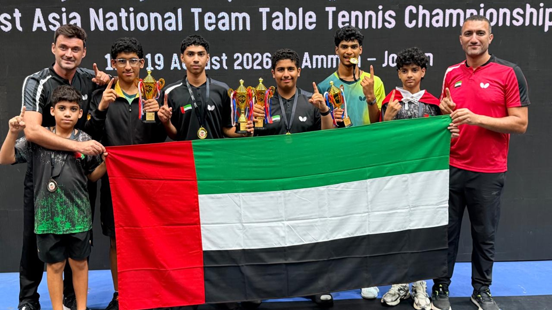 Image for the title: UAE table tennis team wins 4 medals at West Asian Championships 