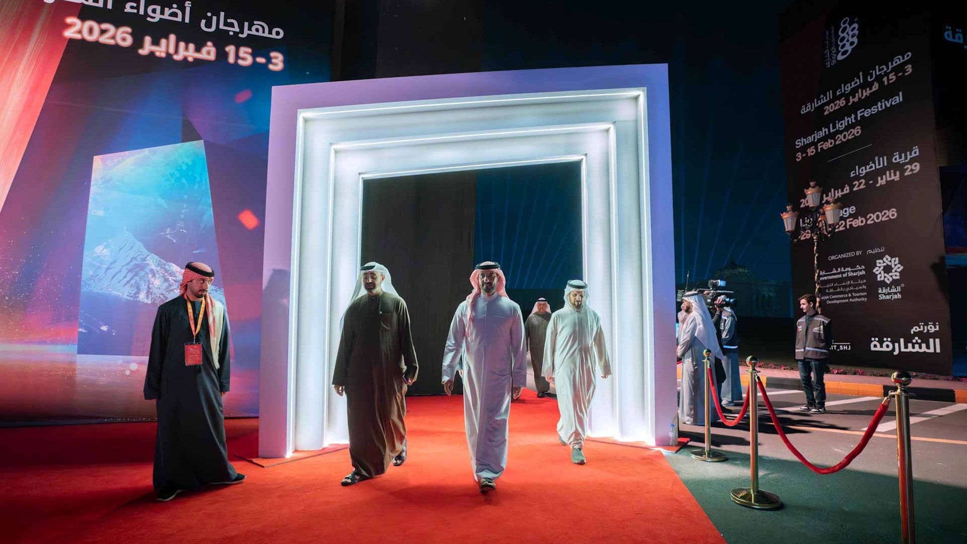Sultan bin Ahmed witnesses launch of 15th Sharjah Light Festival 