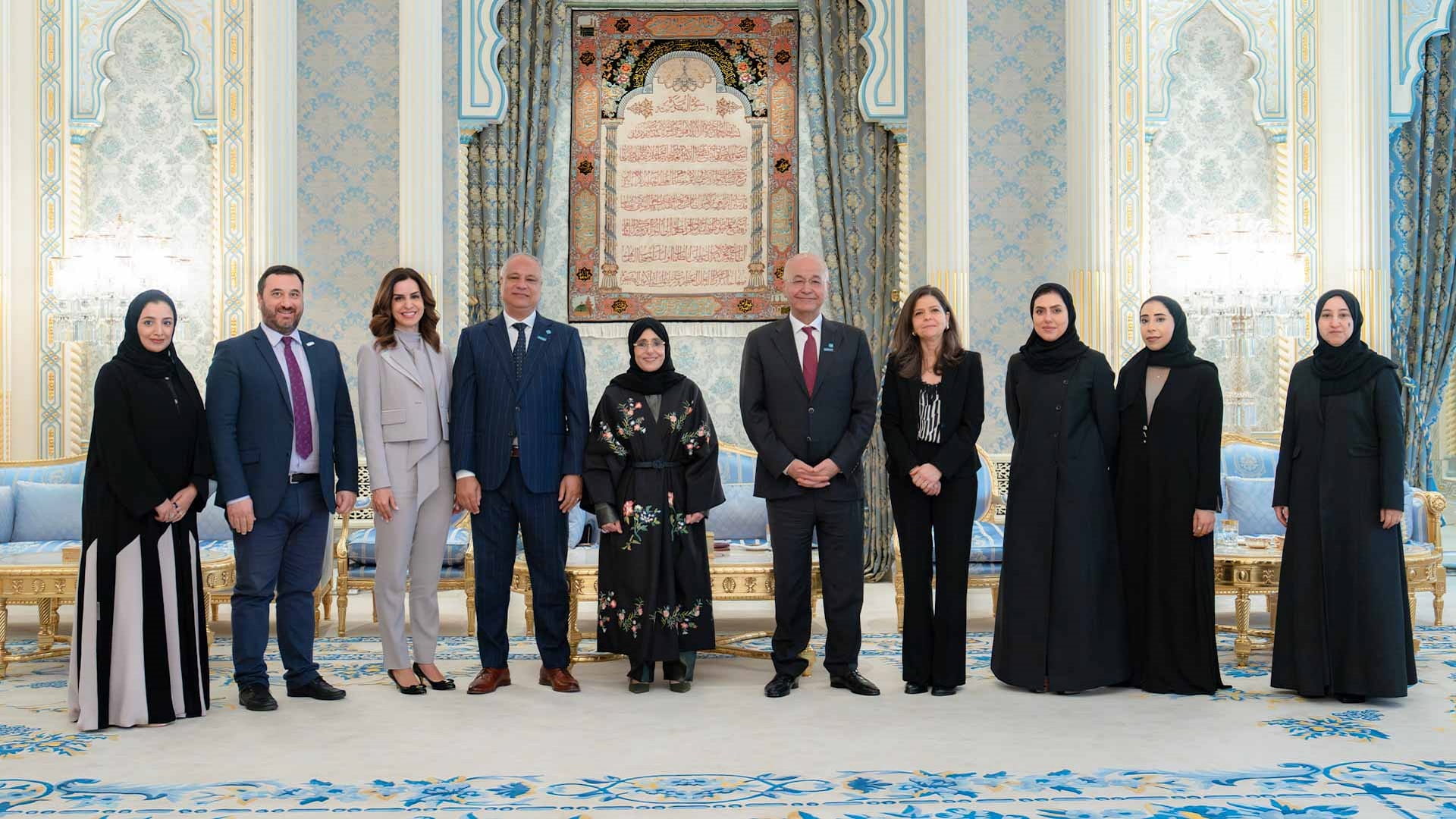 Jawaher Al Qasimi receives Barham Salih in Sharjah