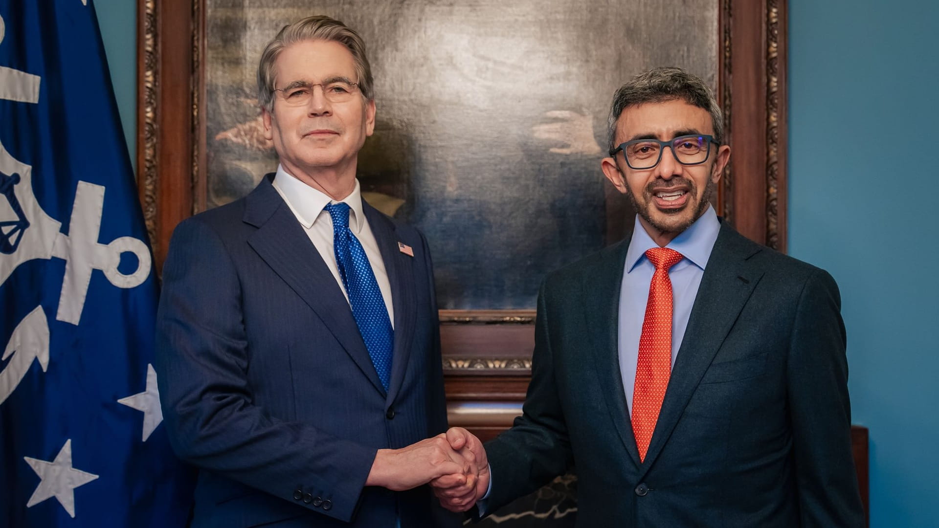 Abdullah bin Zayed meets US Treasury Secretary in Washington