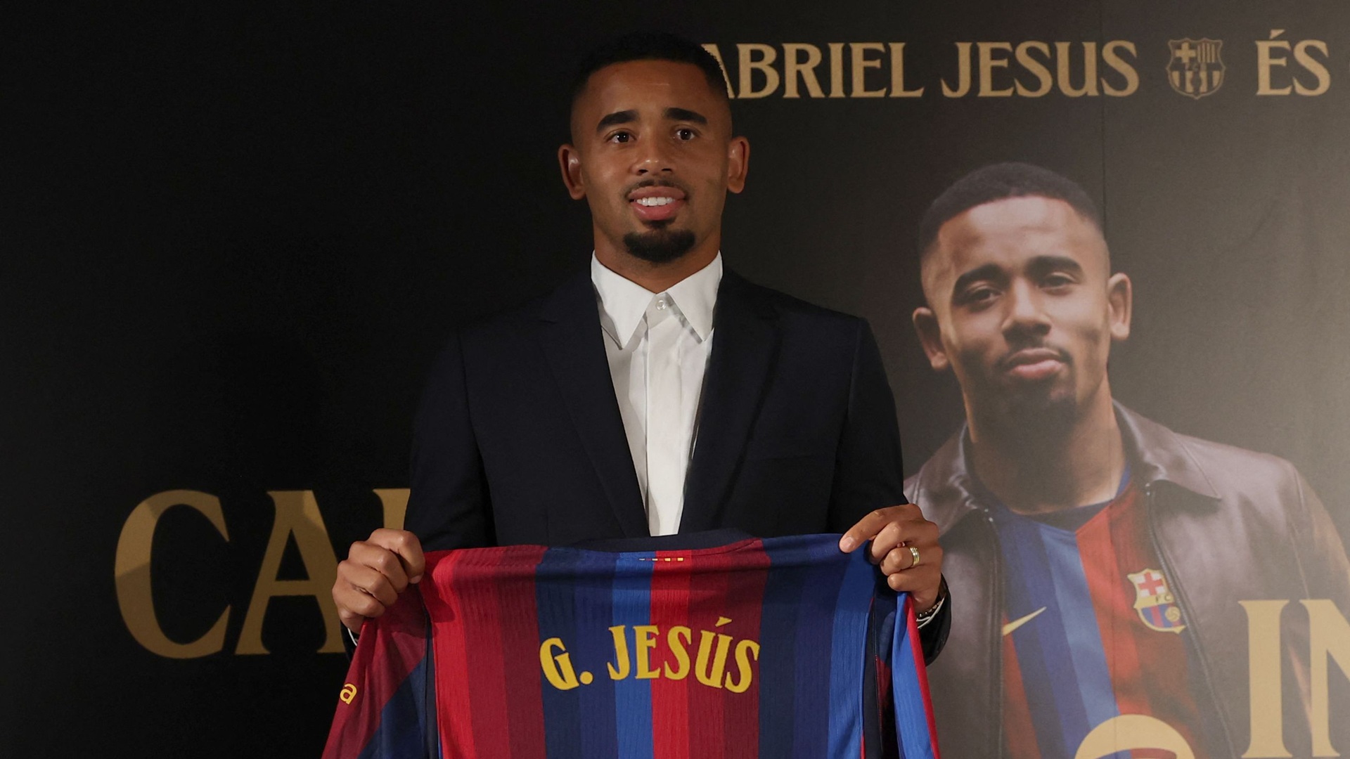 Image for the title: Barcelona sign Brazilian forward Gabriel Jesus from Arsenal 