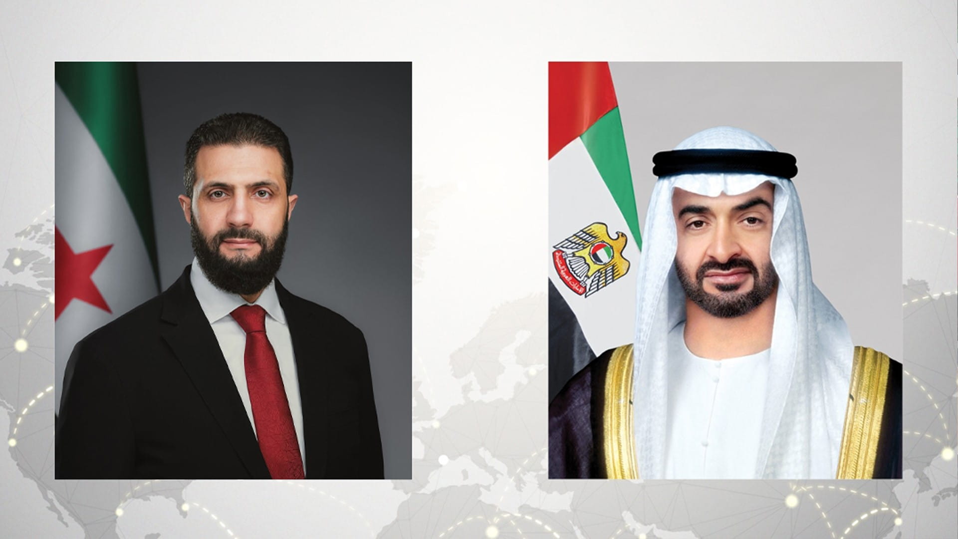 رئيس الدولة والرئيس السوري يبحثان العلاقات الأخوية وتعزيز التعاون