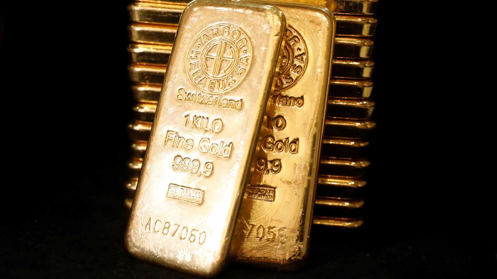 Gold slips after touching two-week peak
