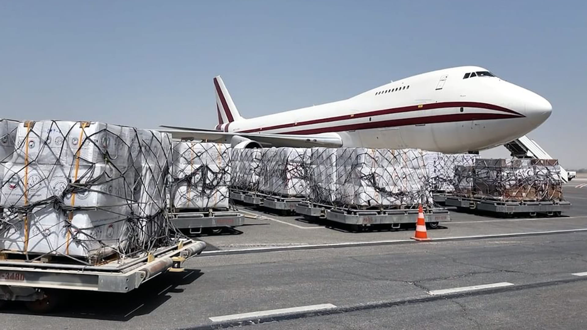 100-tonne aid aircraft departs Ras Al Khaimah Airport for Gaza