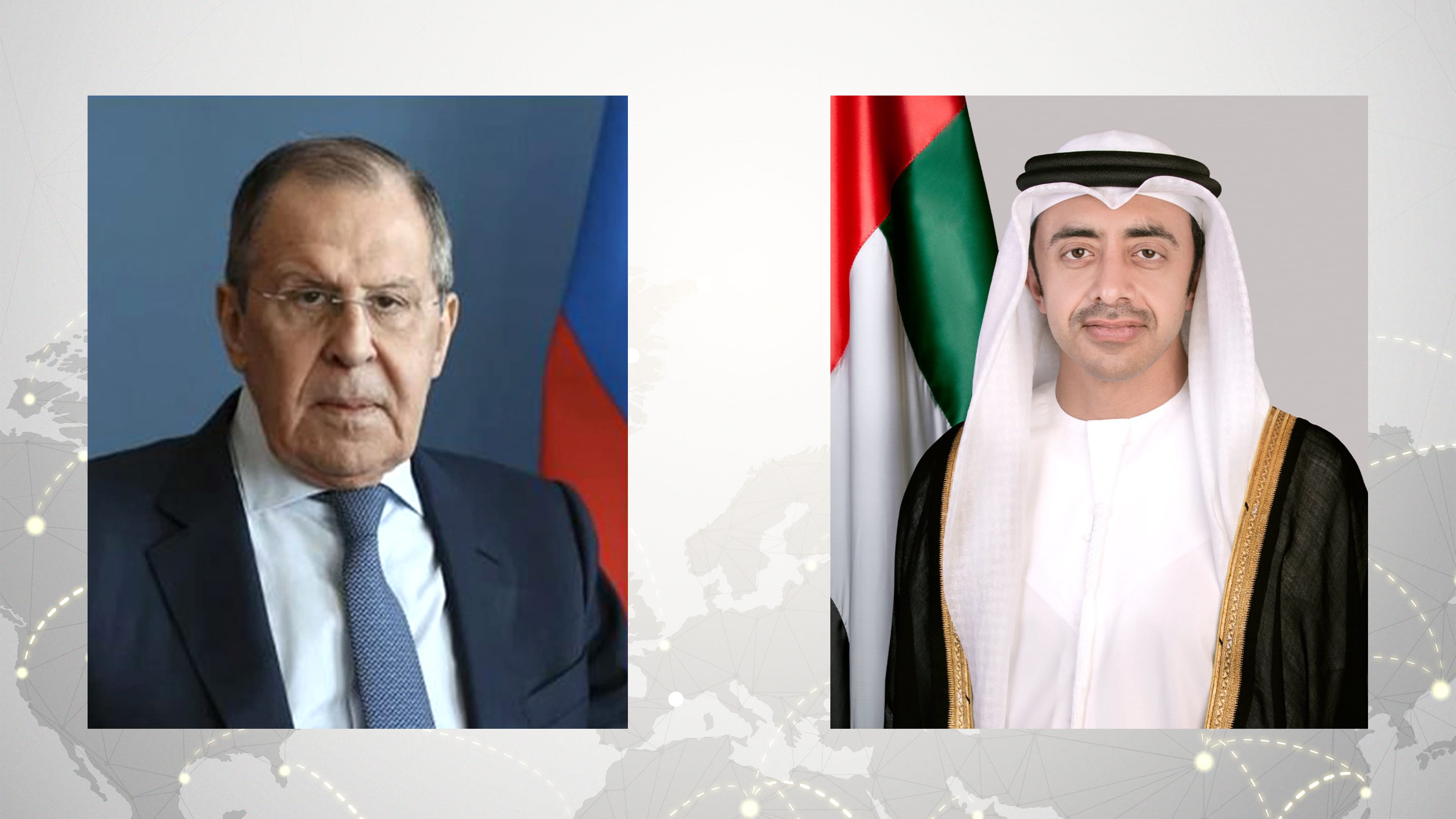 عبد الله بن زايد يبحث مع لافروف التطورات الإقليمية والدولية 