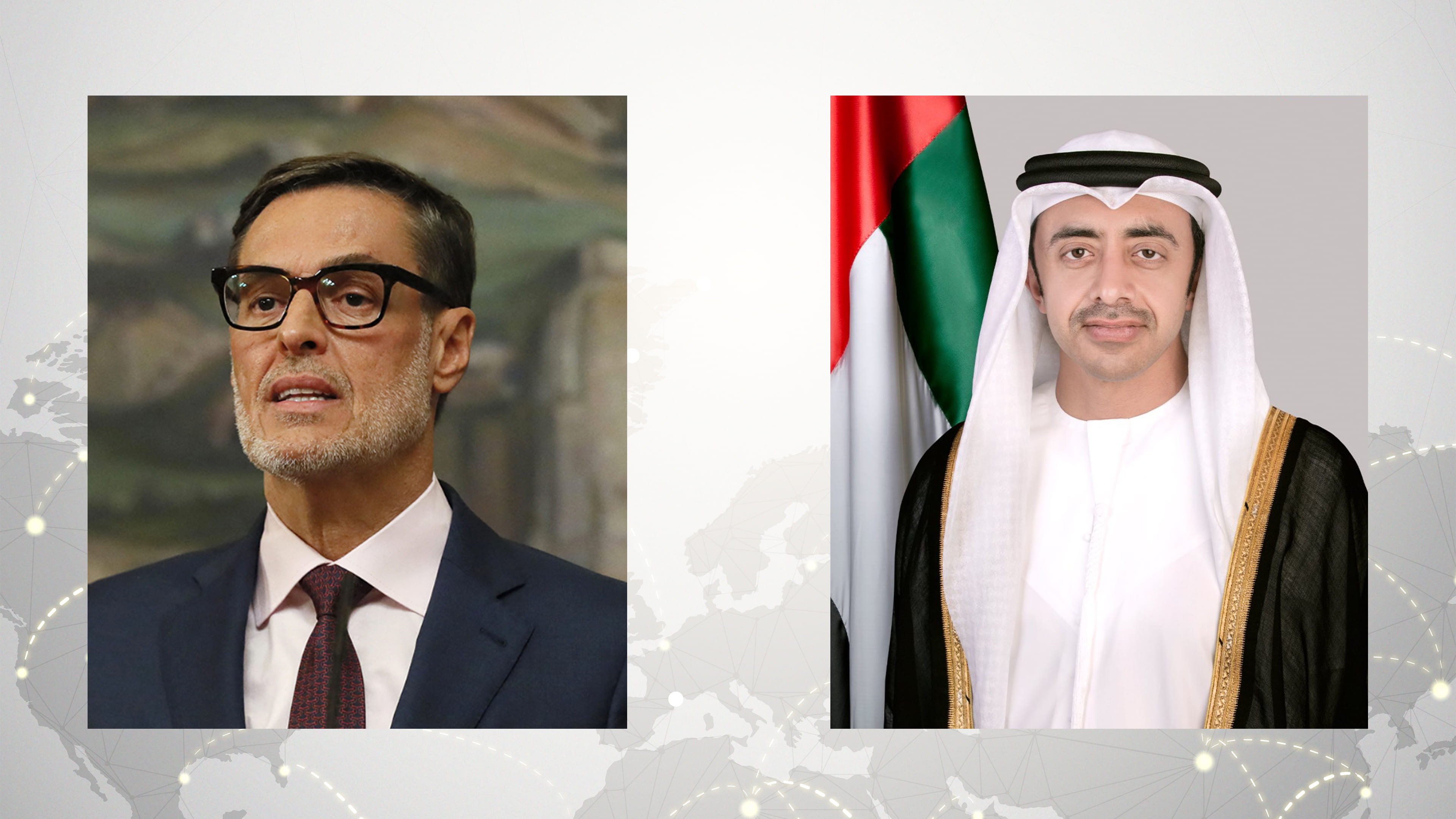 عبد الله بن زايد يهنئ وزير خارجية فنزويلا ويبحثان تعزيز العلاقات