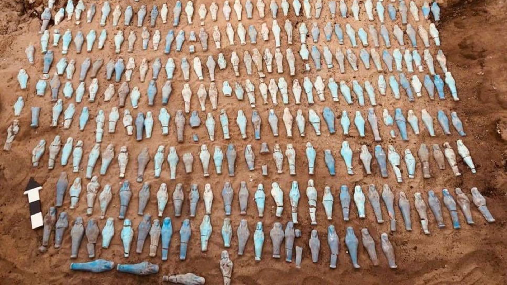 Egypt uncovers Nile Delta tomb with 560 funerary figurines 