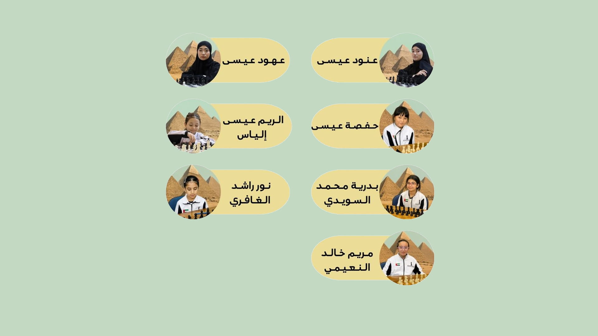 نادي الشطرنج للفتيات بـ الشارقة يشارك في البطولة العربية بـ #القاهرة 