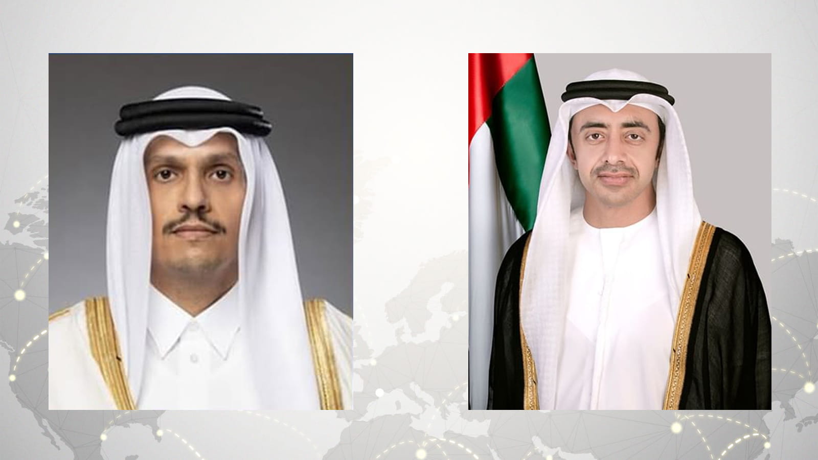 عبد الله بن زايد يبحث مع وزير خارجية قطر المستجدات الإقليمية