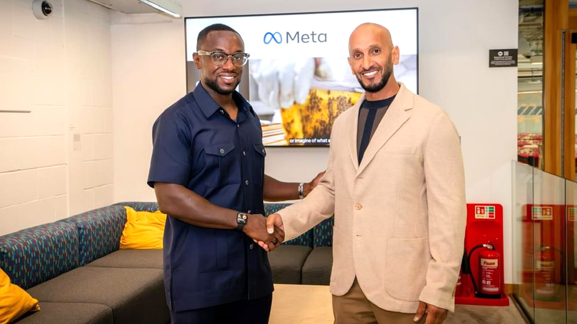 Abdulla Al Hamed, Meta discuss enhancing cooperation 