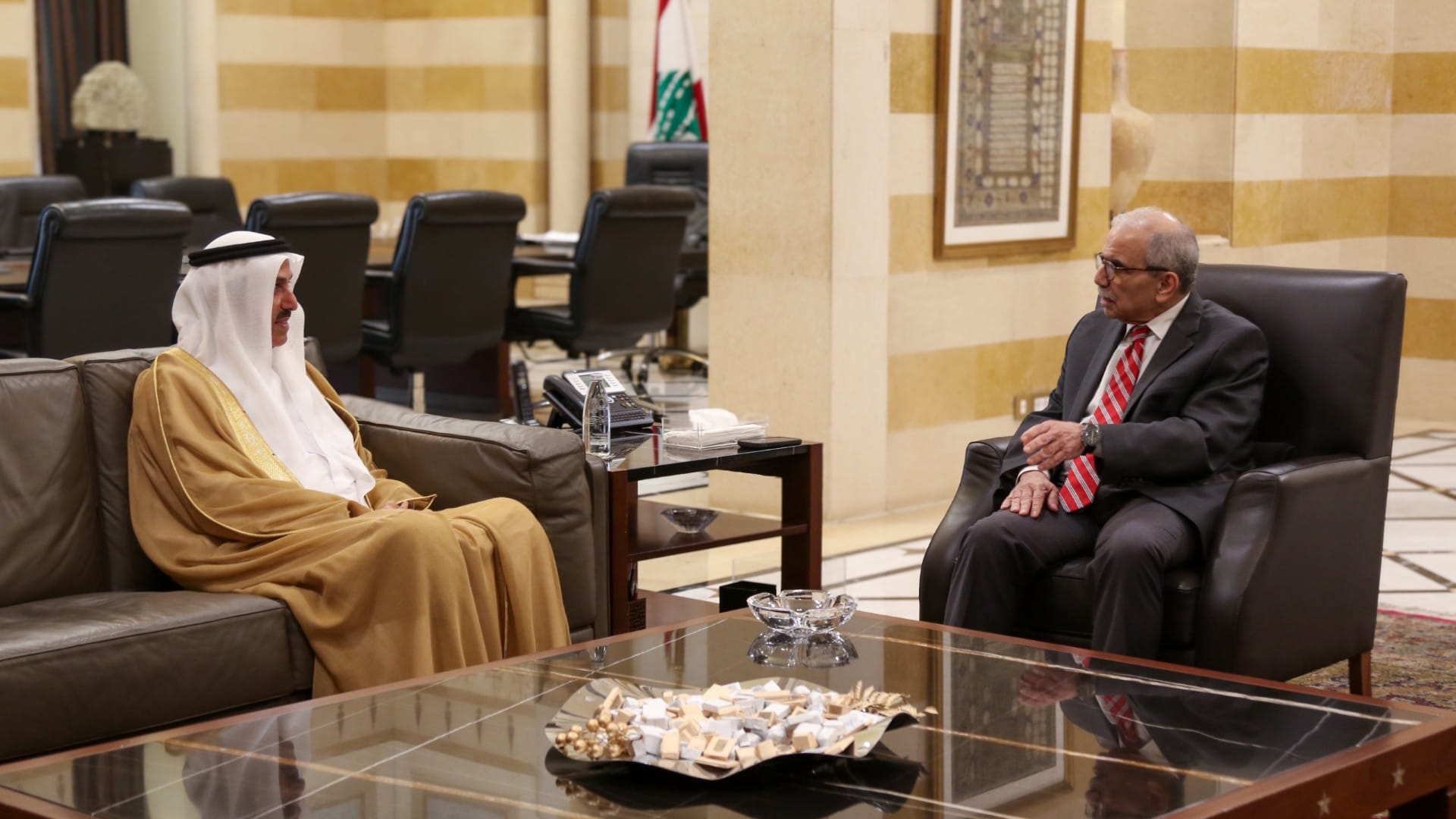 Saqr Ghobash, Nawaf Salam discuss strengthening UAE-Lebanon ties