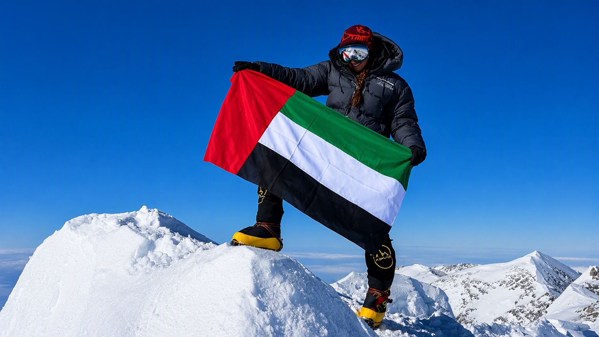 Image for the title: Fatima AlAwadhi youngest Arab, first Emirati to summit Lenin Peak 