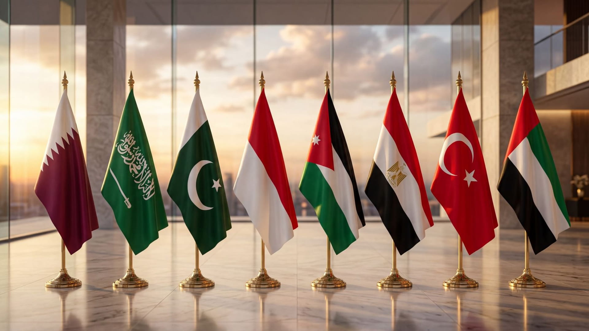 Joint statement by FMs of UAE and 7 countries 