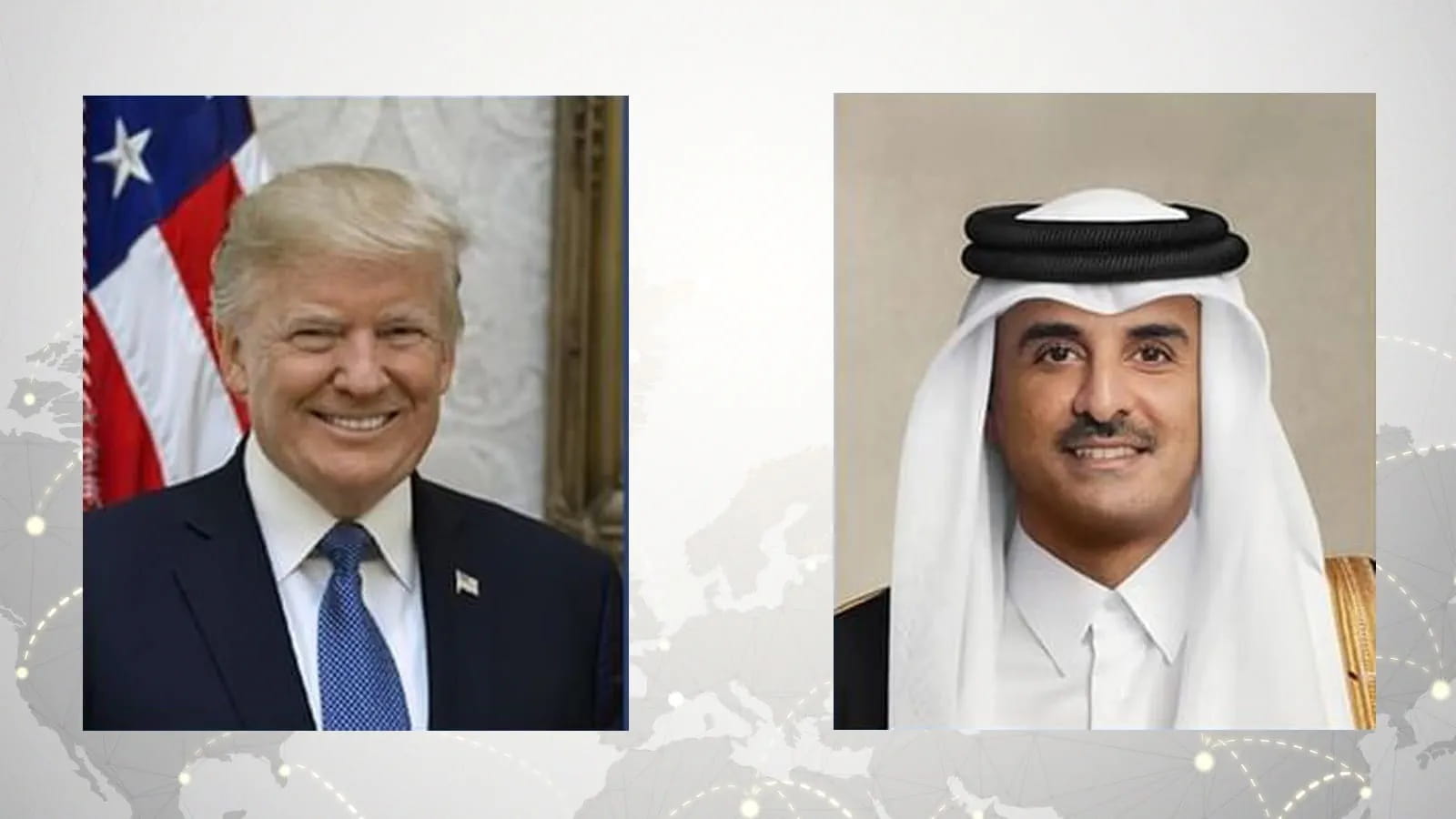 أمير قطر والرئيس الأميركي يبحثان مستجدات الأوضاع في الشرق الأوسط