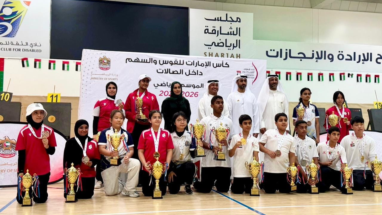 نادي مليحة يتوج بميداليتين في كأس الإمارات للرماية