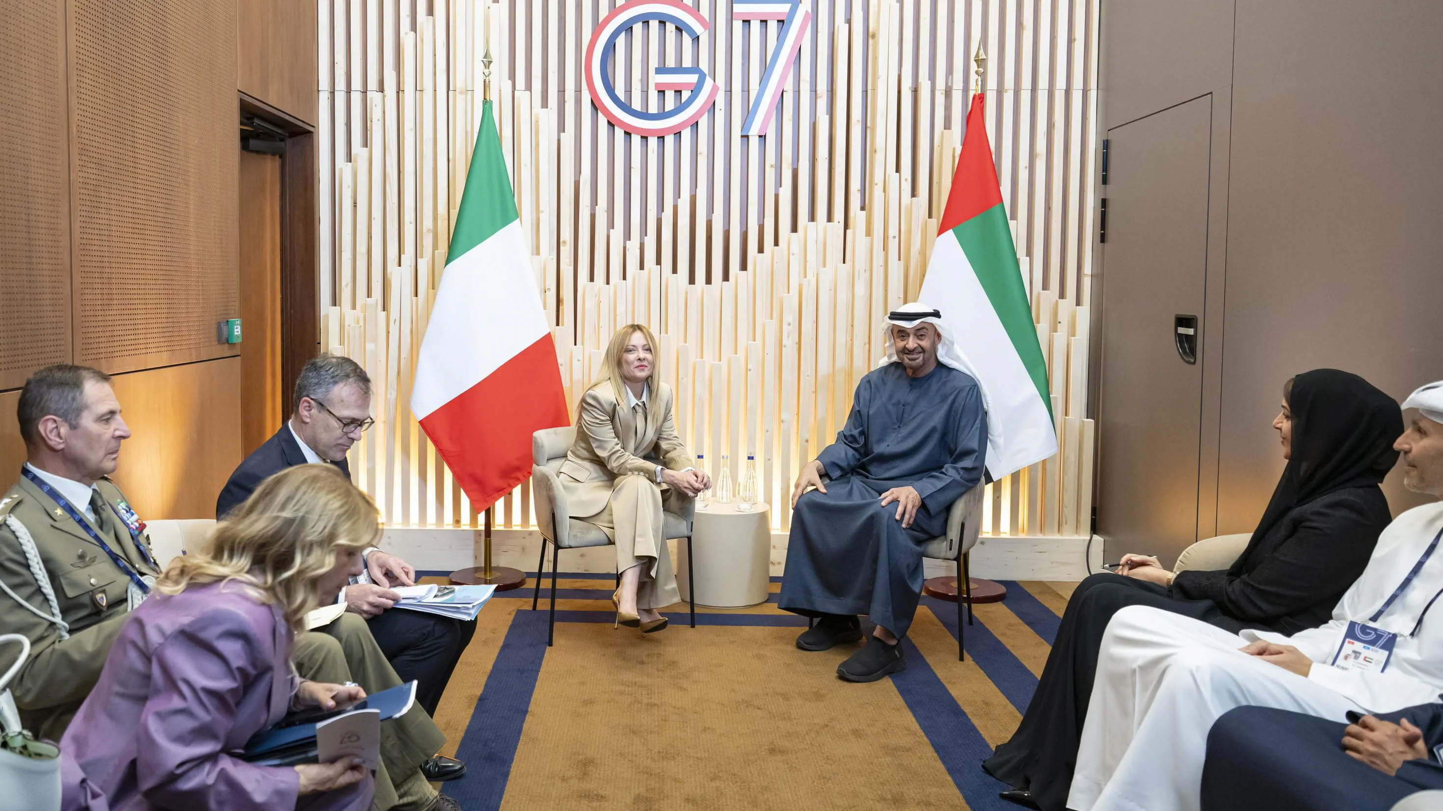 UAE President meets Italian PM on sidelines of G7 Summit